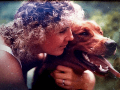 Lori Davidson and Rudi - co-founder PetPerennials.com
