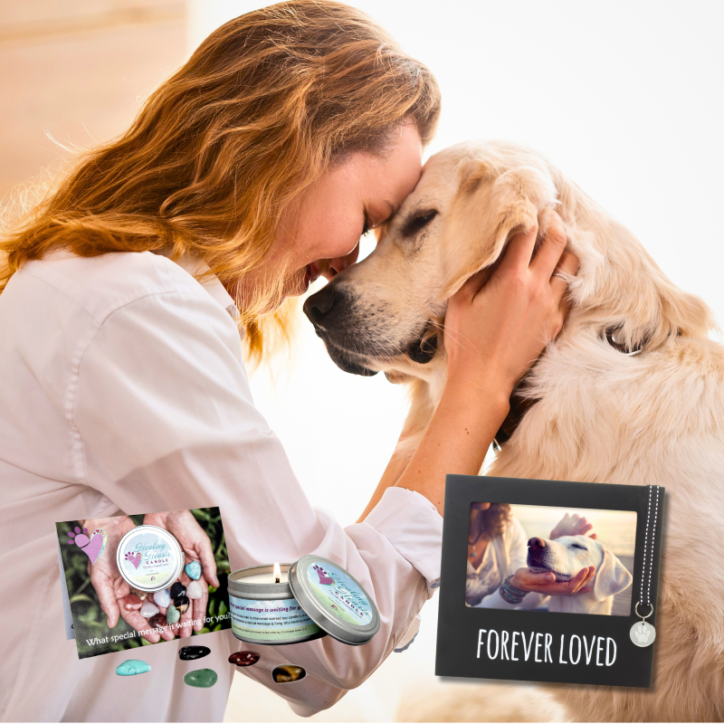 Forever Loved Pet Loss Frame Healing Hearts Memorial Soy Candle