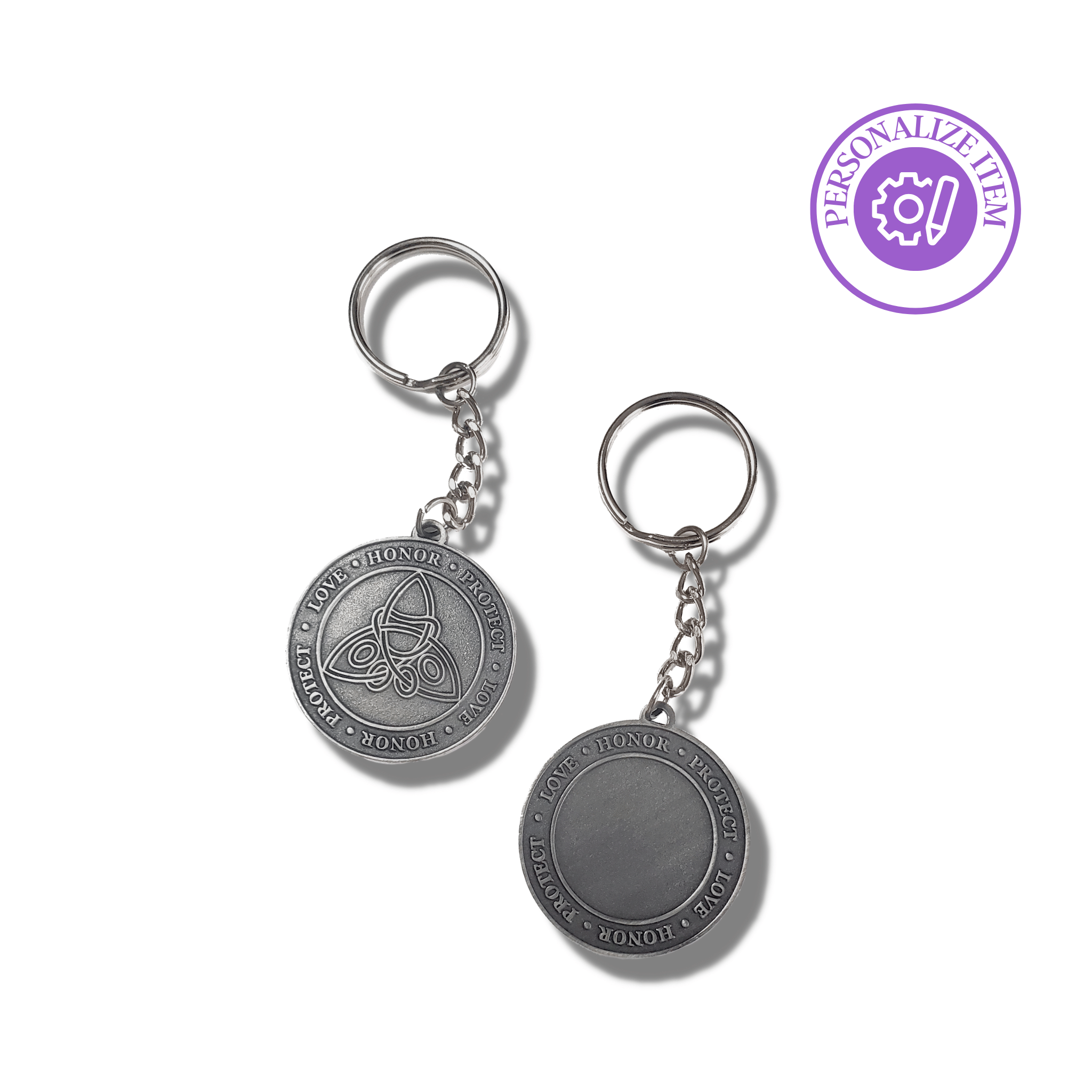 Celtic Knot Pawprint Keychain