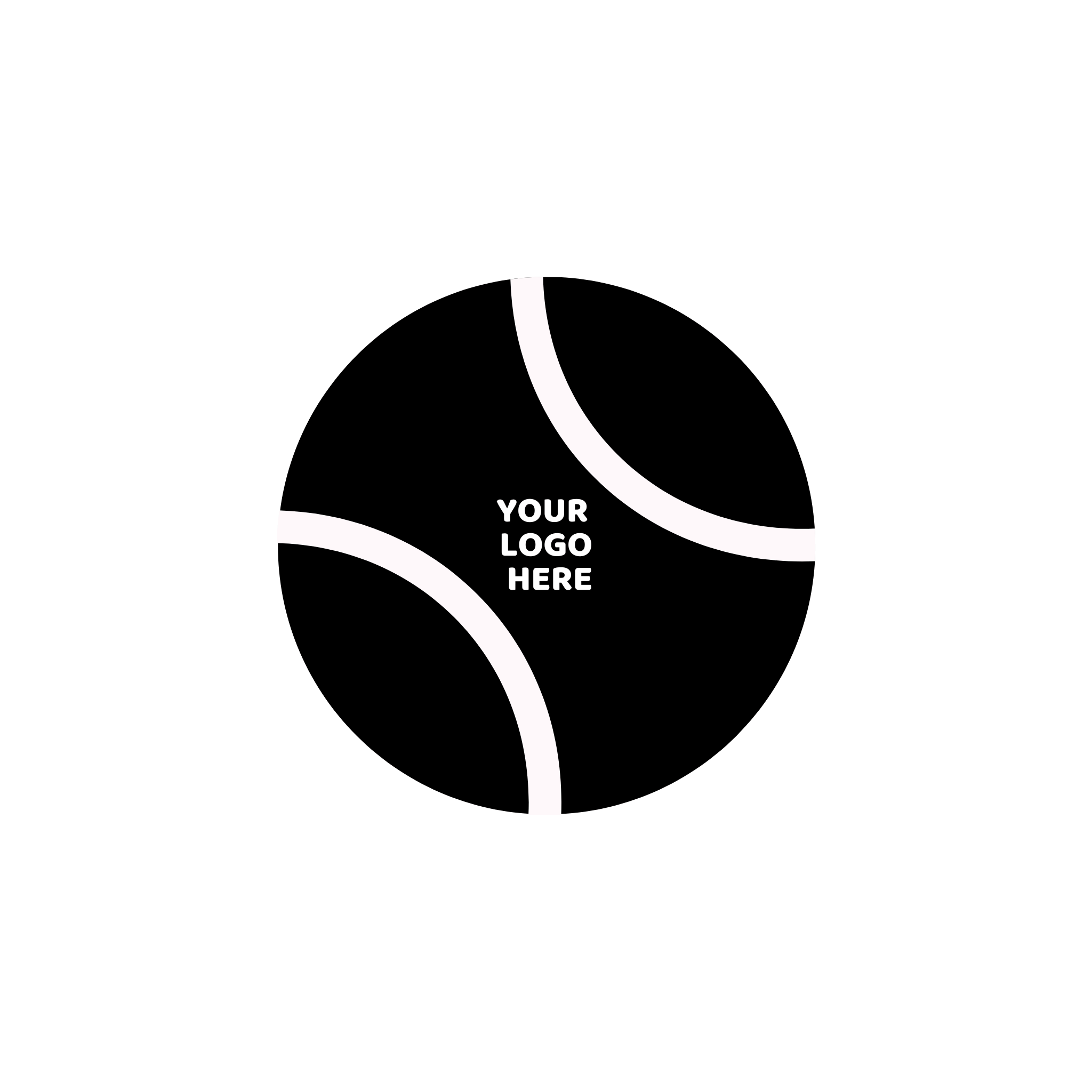 Custom Branded Squeaky Tennis Balls- Black Color Swatch- Pet Perennials