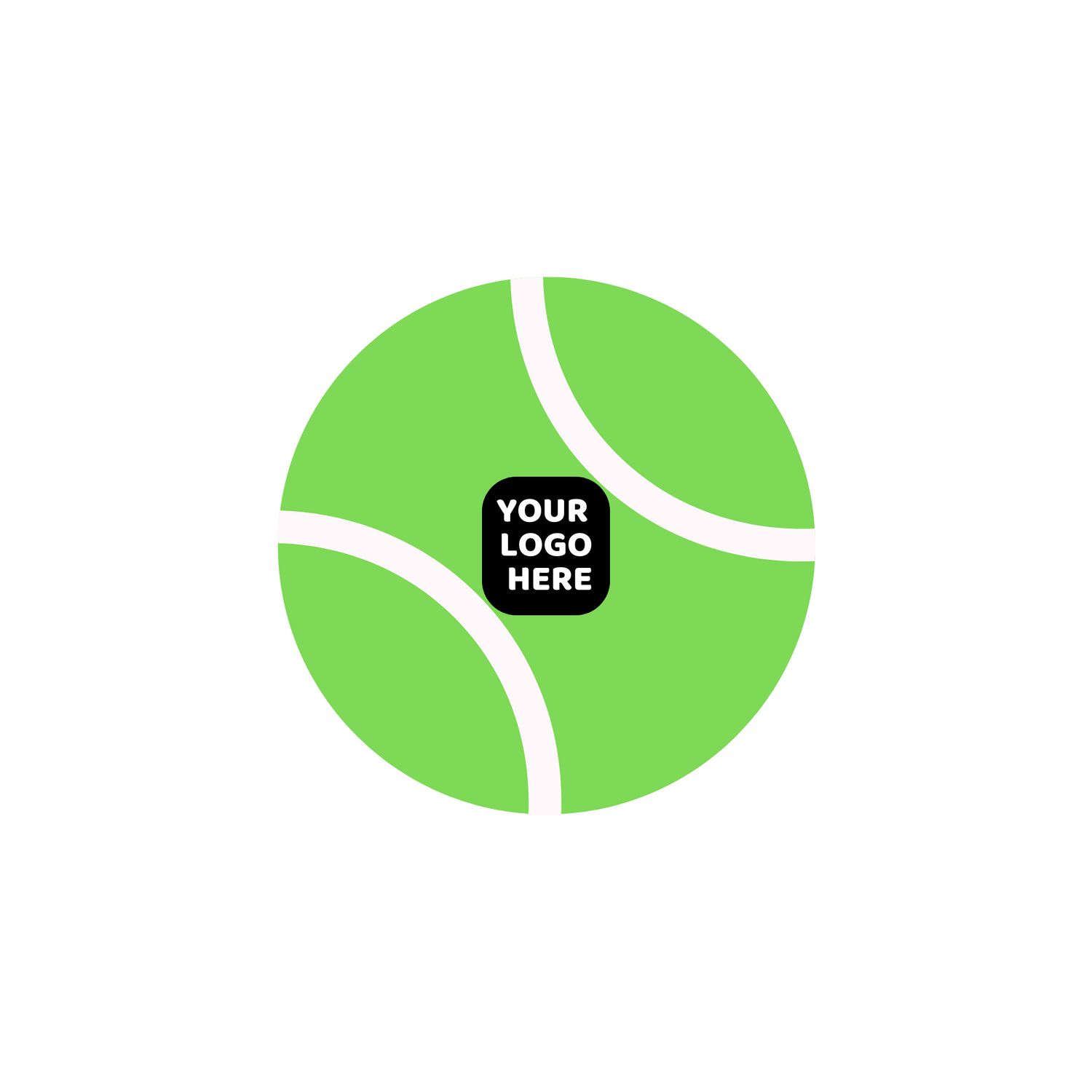 Custom Branded Squeaky Tennis Balls- Bright Green Color Swatch- Pet Perennials