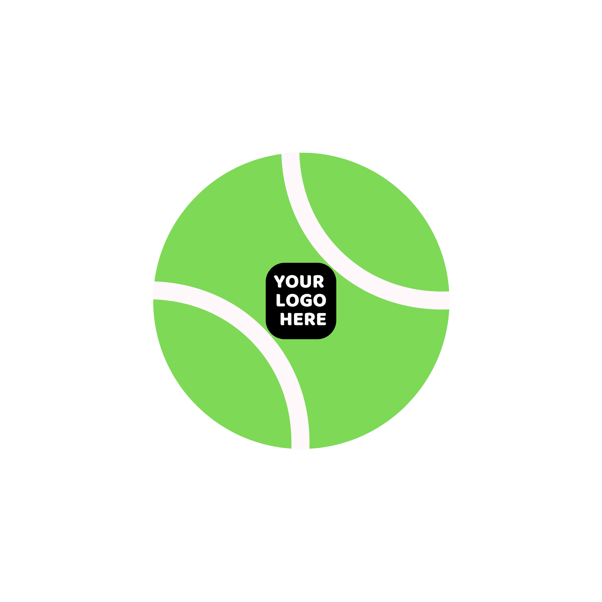 Custom Branded Squeaky Tennis Balls- Bright Green Color Swatch- Pet Perennials