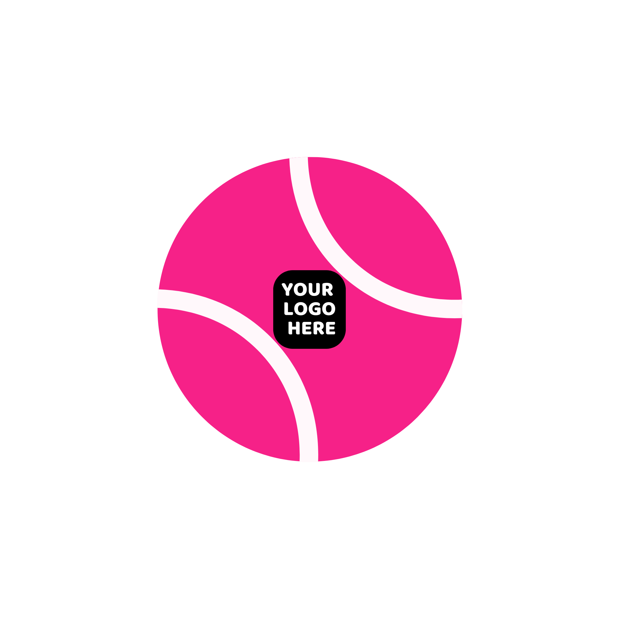 Custom Branded Squeaky Tennis Balls- Fuchsia Pink Color Swatch- Pet Perennials
