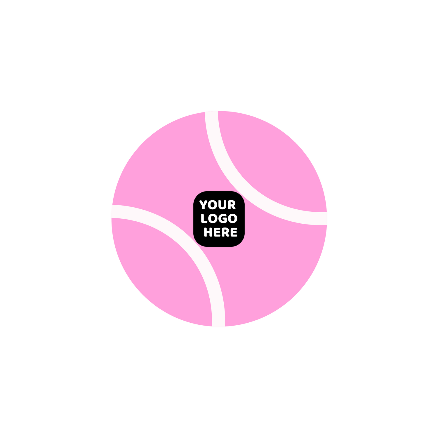 Custom Branded Squeaky Tennis Balls- Pink Color Swatch- Pet Perennials