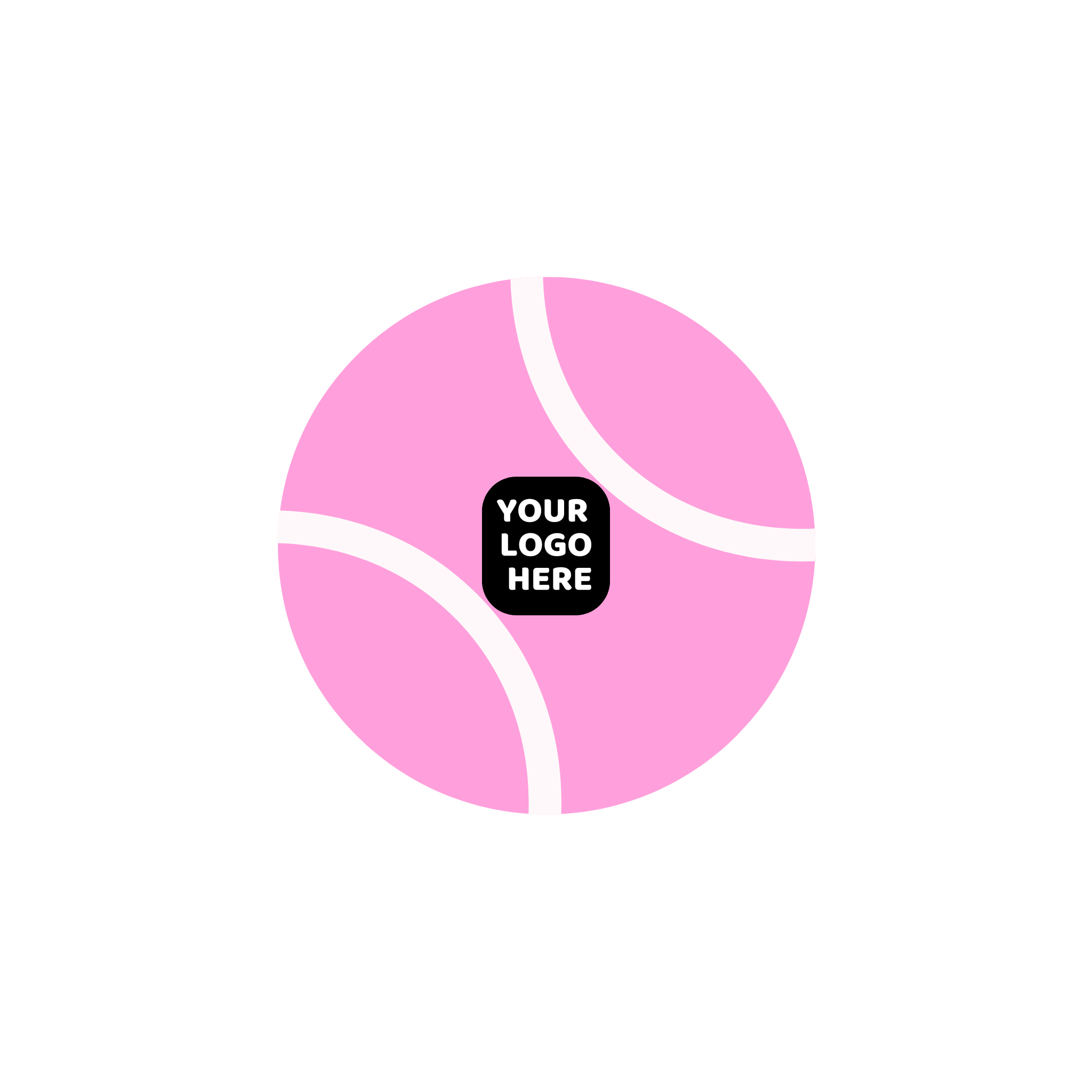 Custom Branded Squeaky Tennis Balls- Pink Color Swatch- Pet Perennials