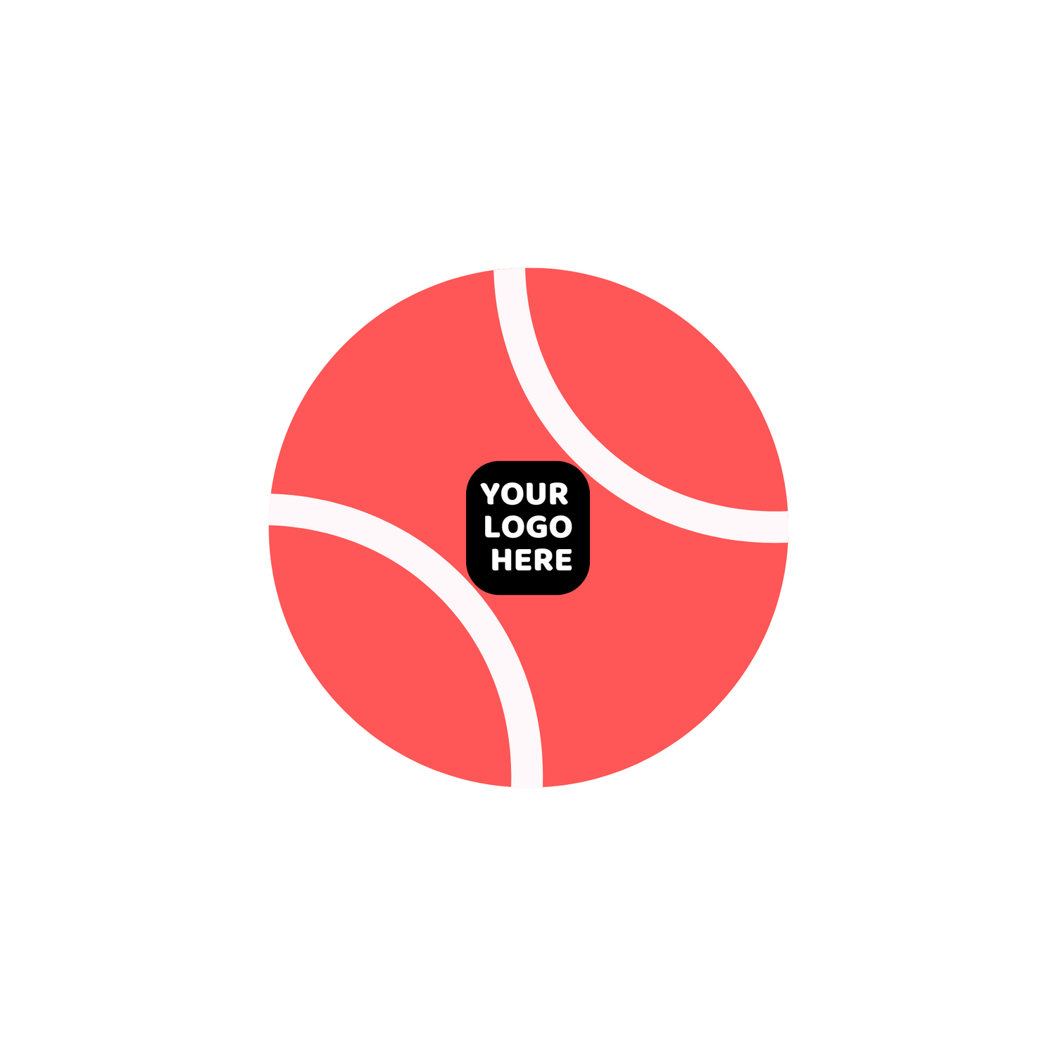 Custom Branded Squeaky Tennis Balls- Red Color Swatch- Pet Perennials