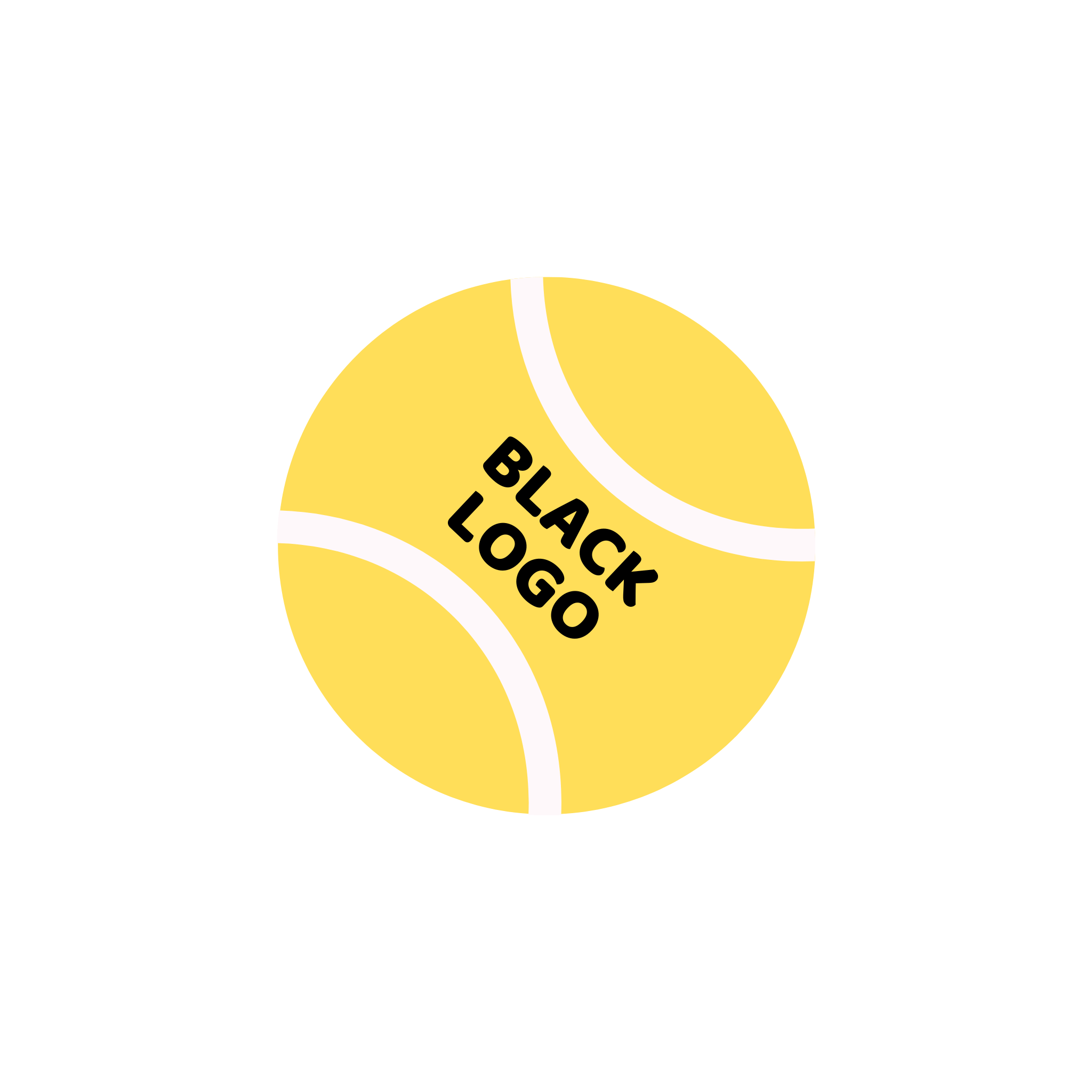 Custom Branded Squeaky Tennis Balls- Black Logo Imprint Color - Pet Perennials