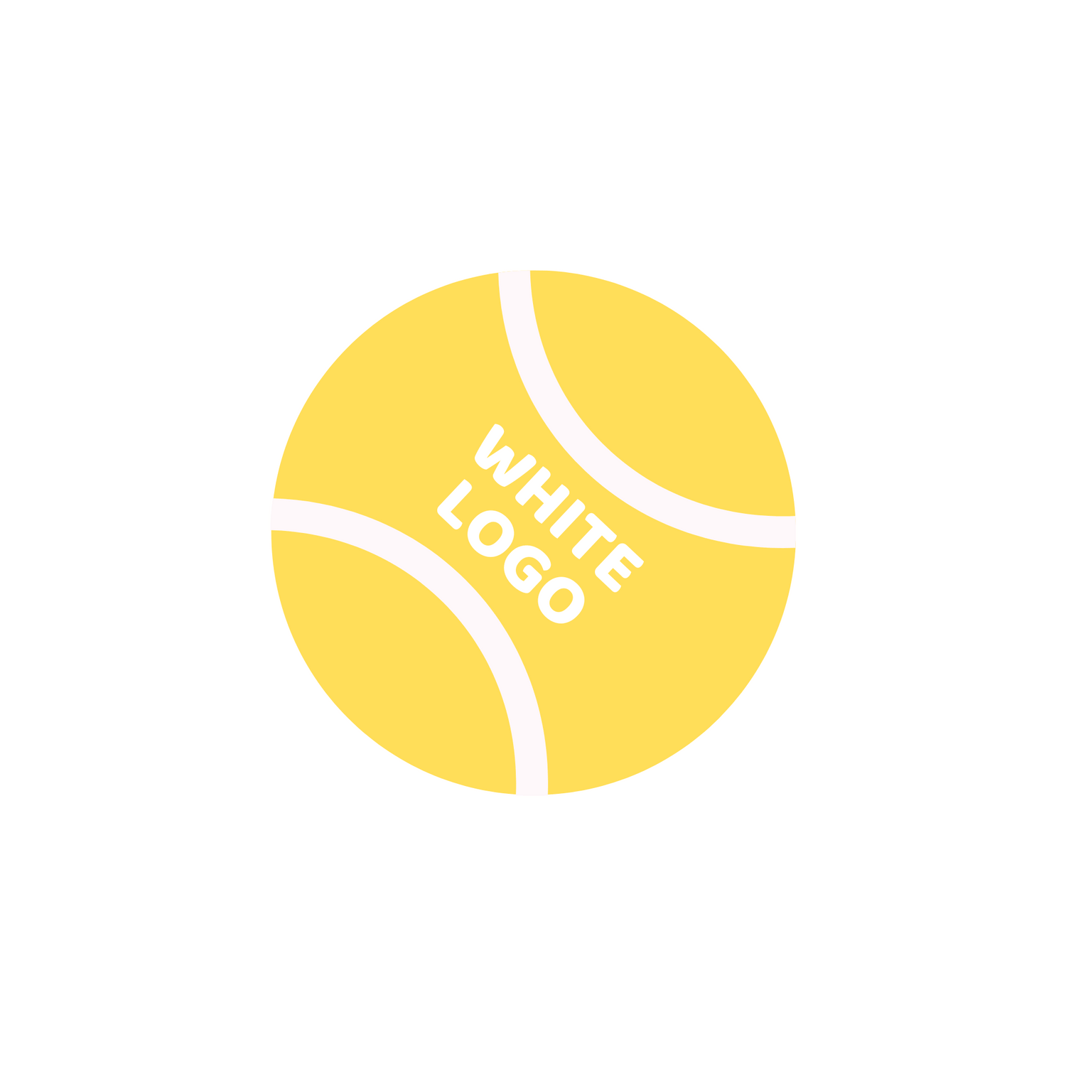 Custom Branded Squeaky Tennis Balls- White Logo Imprint Color - Pet Perennials