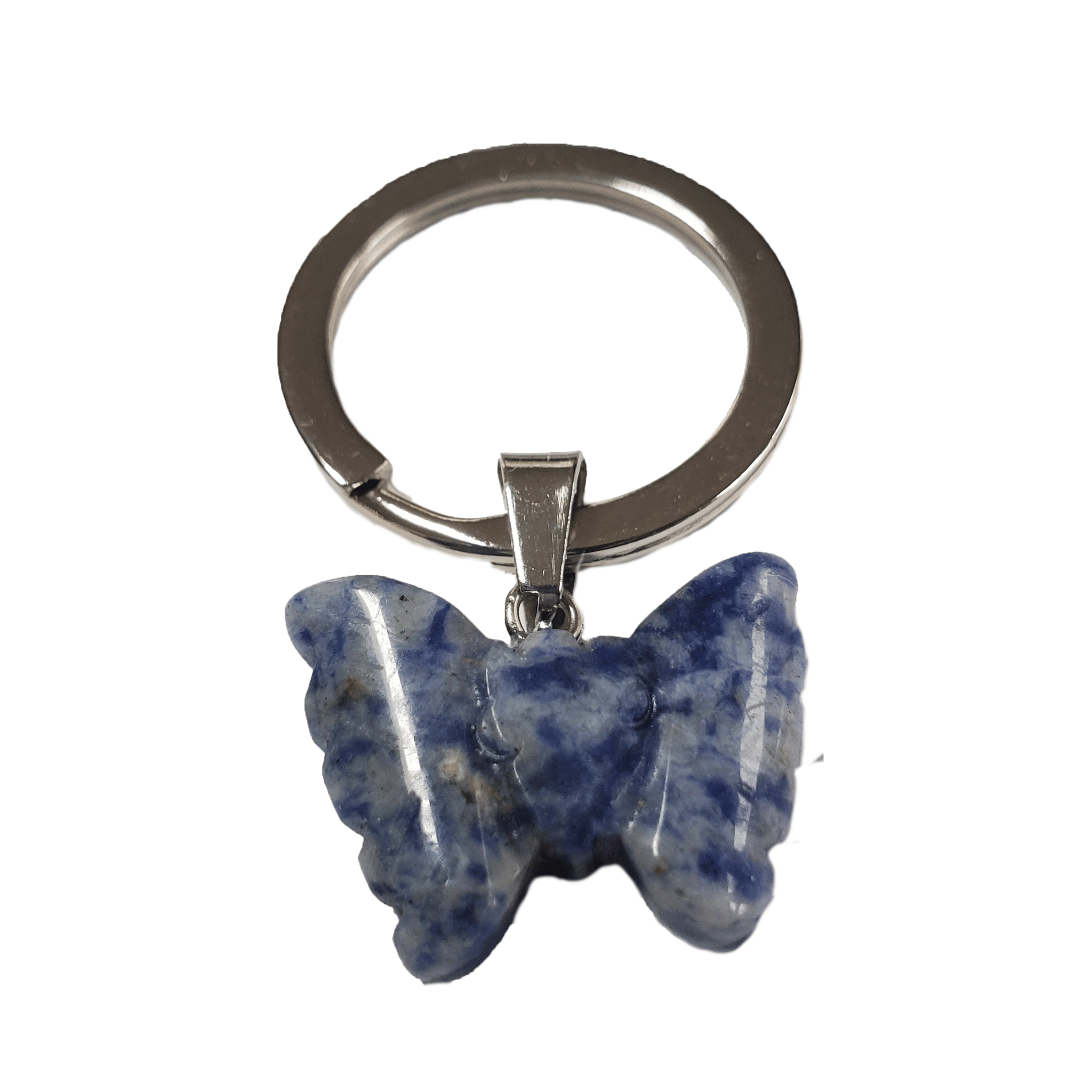 Butterfly Blessings Keepsake Candle - Pet Memorial Candle - Sodalite Butterfly Keychain