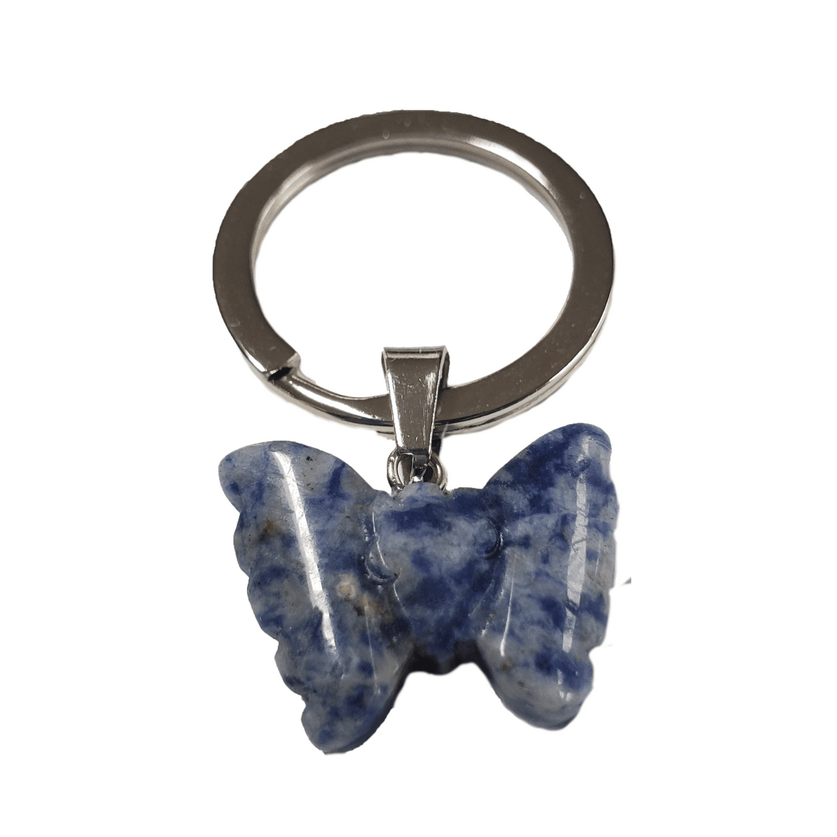 Butterfly Blessings Keepsake Candle - Pet Memorial Candle - Sodalite Butterfly Keychain