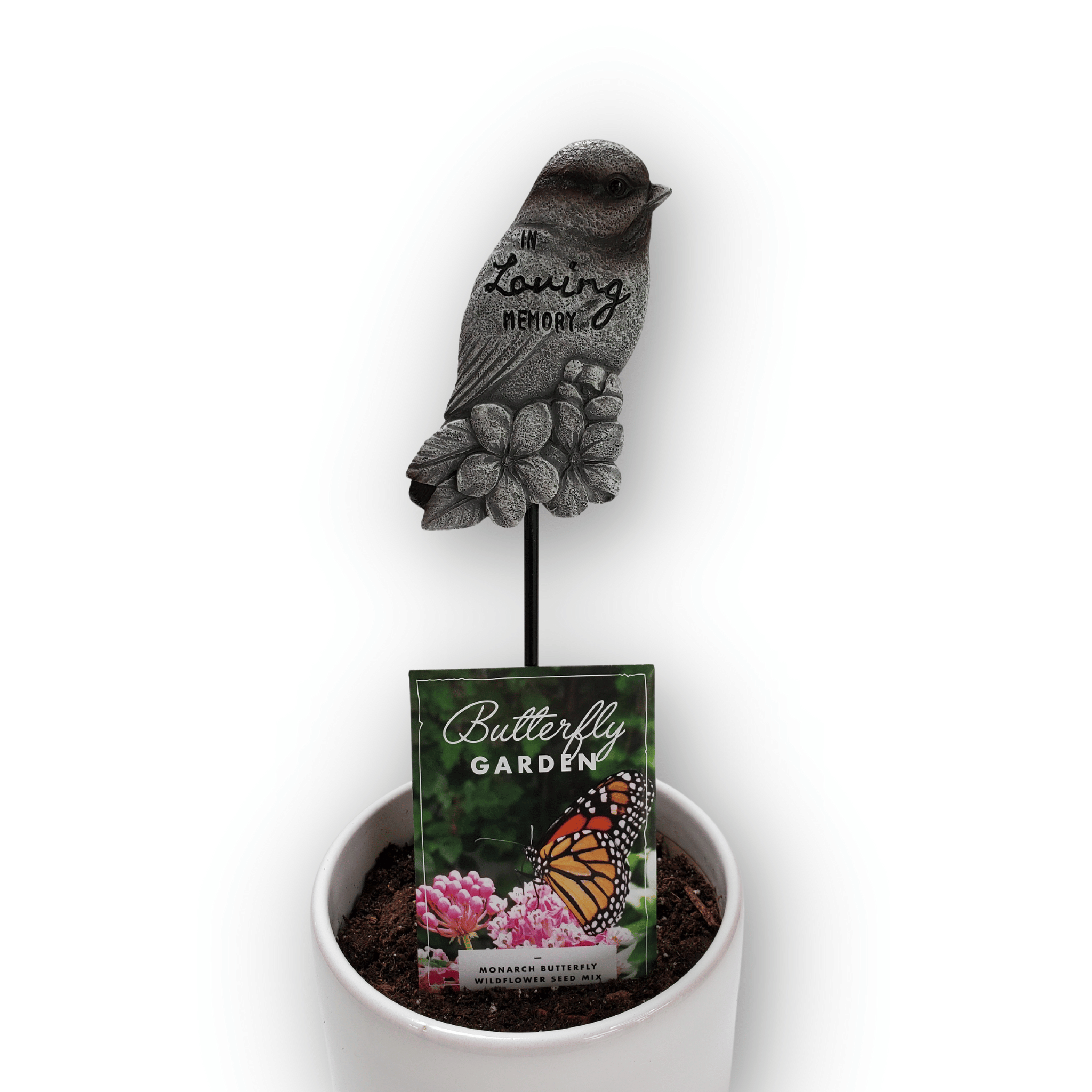 Bird Memorial Garden Stake & Wildflower Seeds