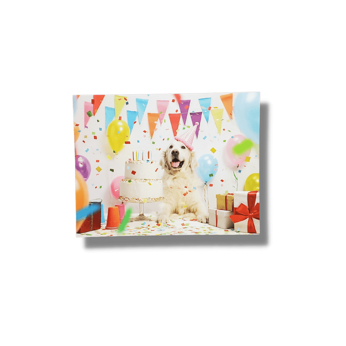Dog Birthday Card Pawty Party and Pet Decal Celebrate your pet