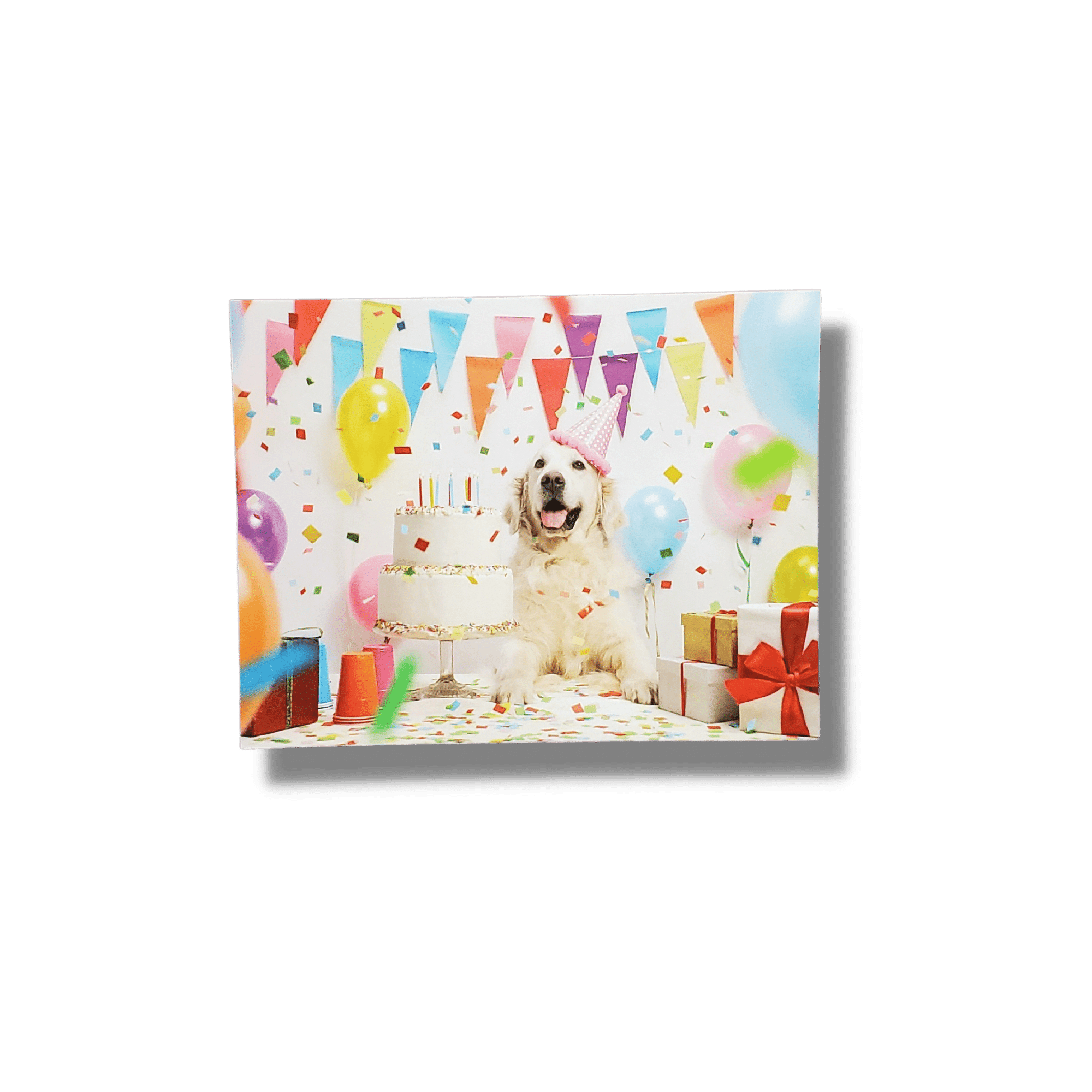 Dog Birthday Card Pawty Party and Pet Decal Celebrate your pet