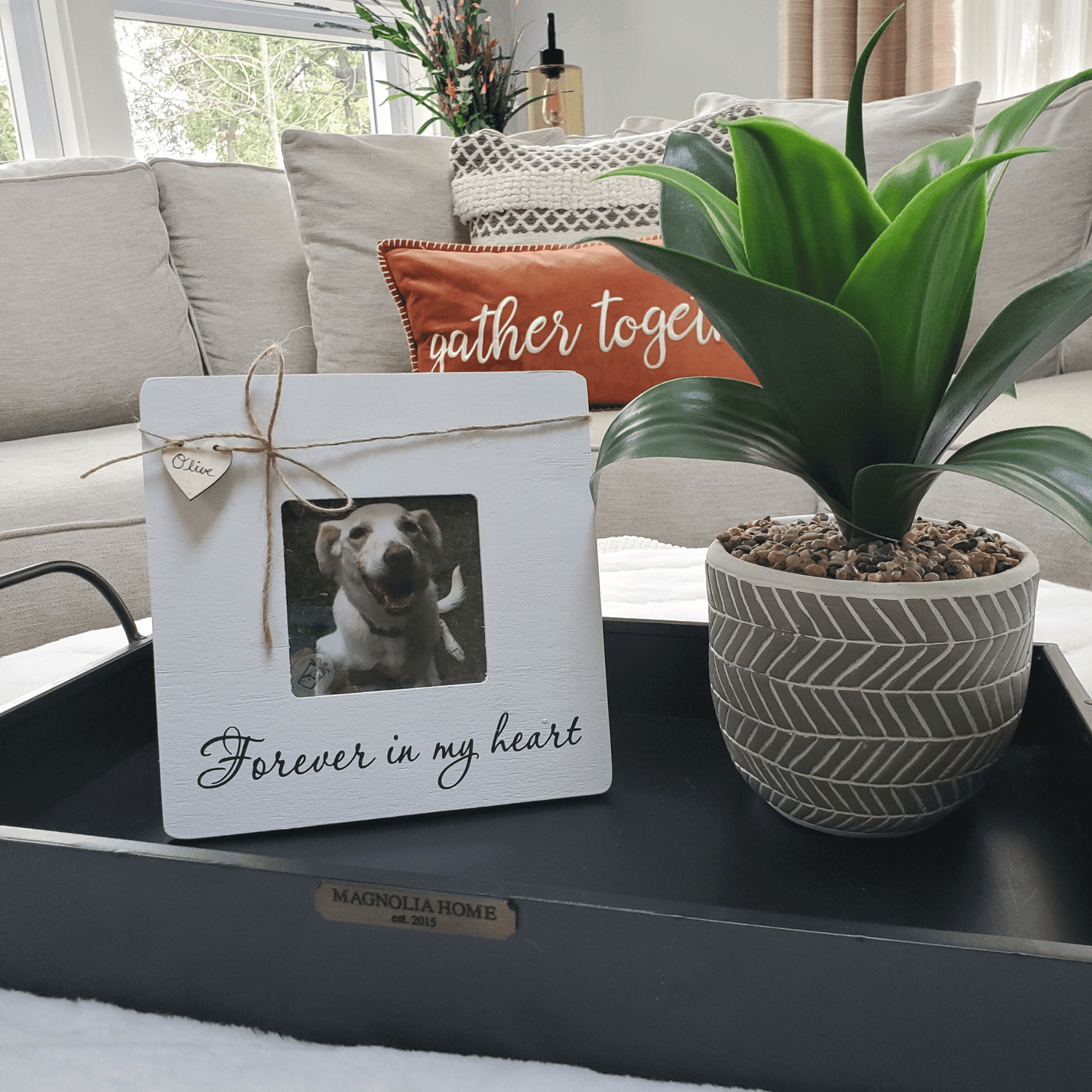 Personalized Forever in my Heart Pet Memorial Picture Frame for Dog, Cat, Horse, Bird, Reptile