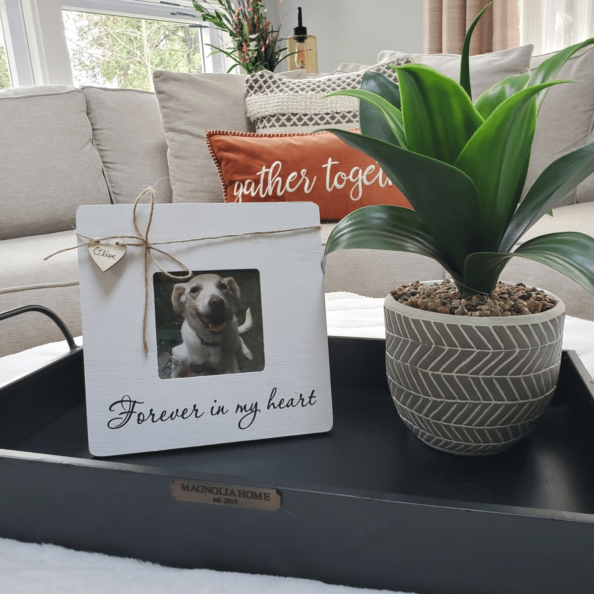 Personalized Forever in my Heart Pet Memorial Picture Frame for Dog, Cat, Horse, Bird, Reptile