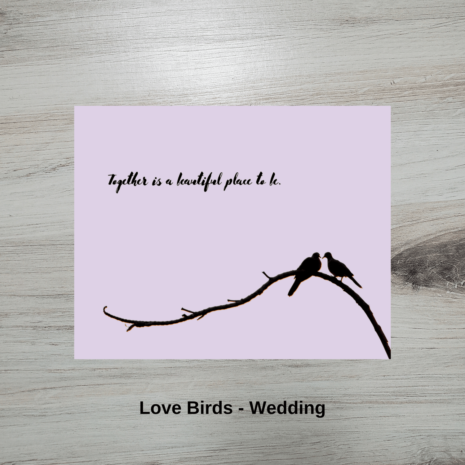 Love Birds Wedding Card