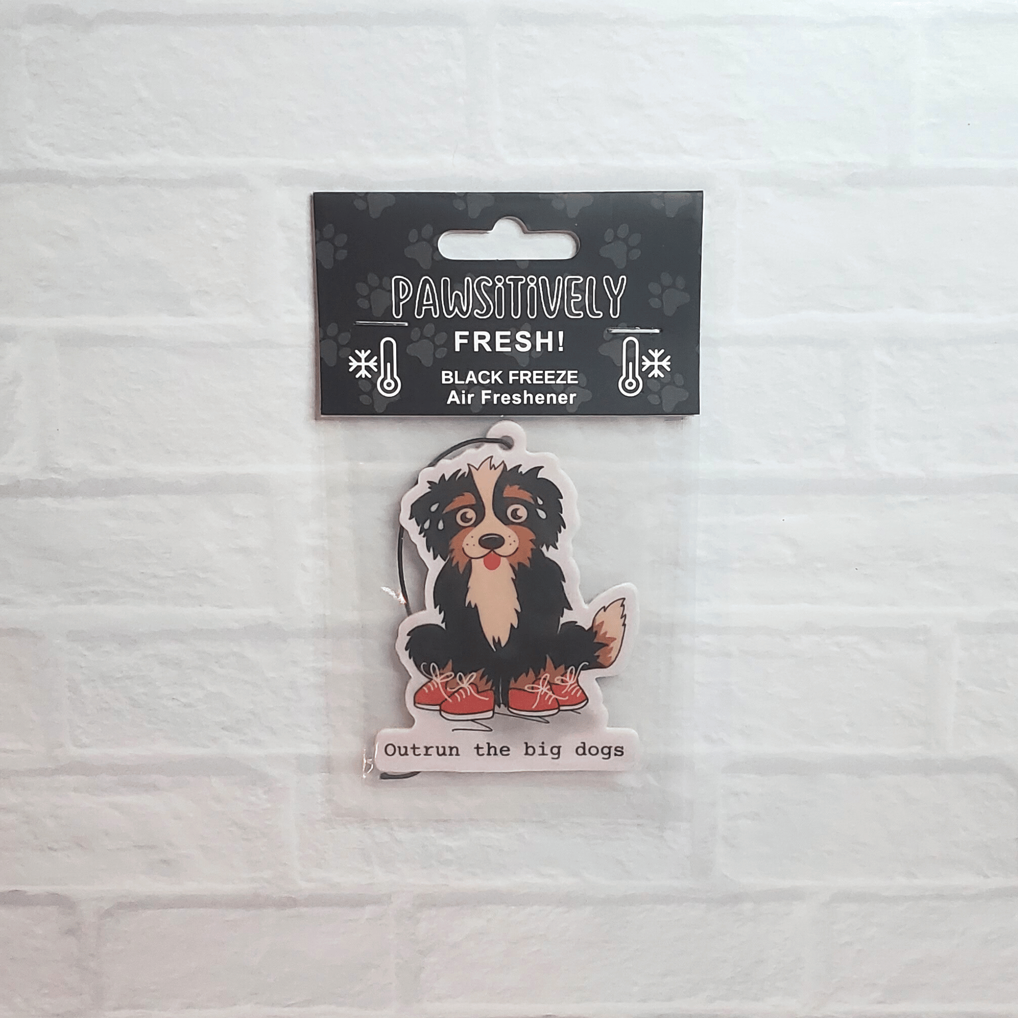 Outrun The Big Dogs Car Air Freshener/Black Freeze Scent