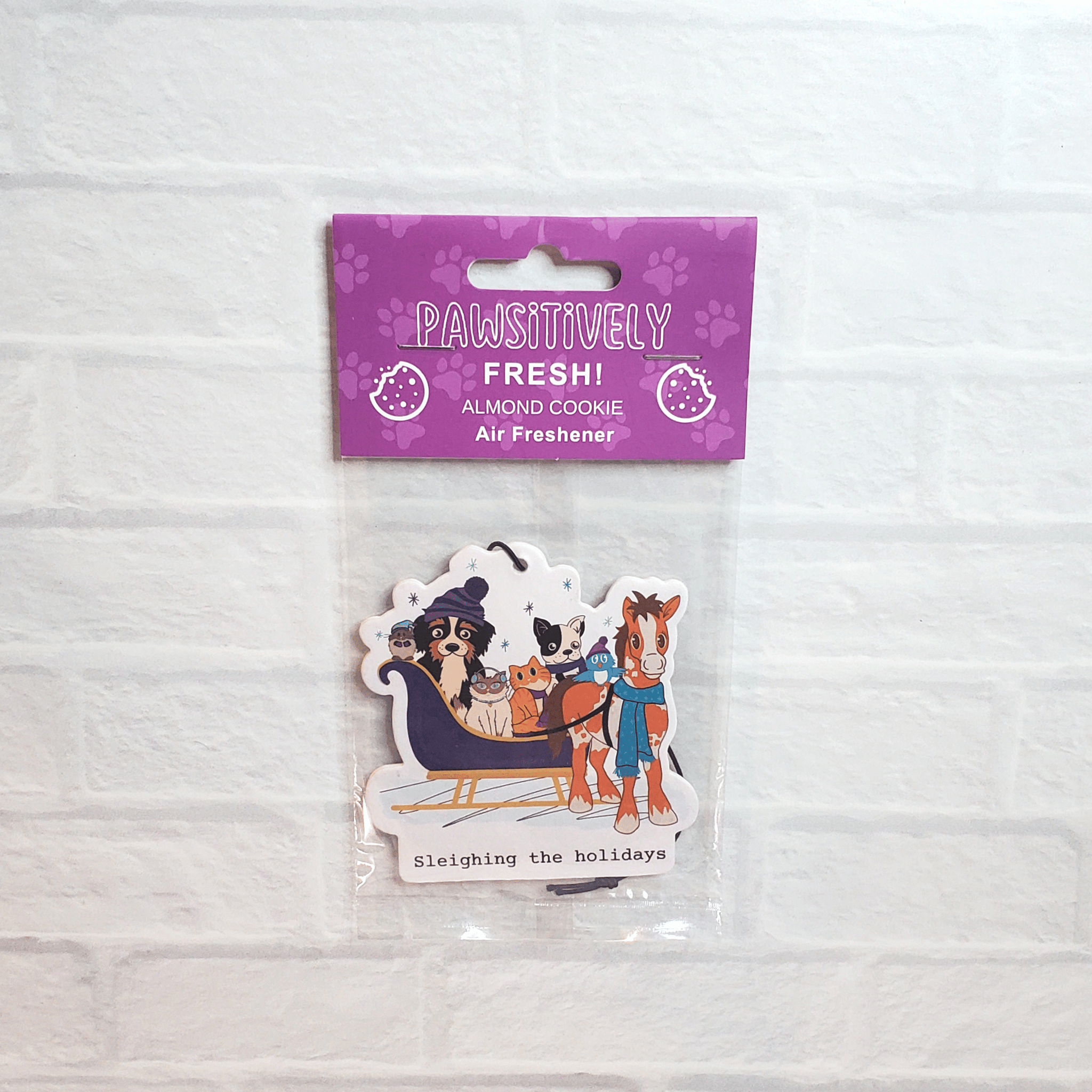 Sleighing The Holidays Car Air Freshener/Almond Cookie Scent