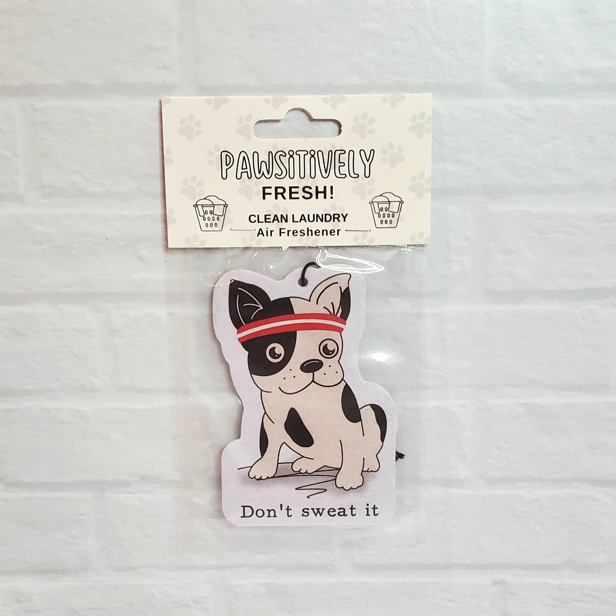 Clean Laundry Scented Car Air Freshener - Pet Themed - French Bull Dog - Pawsitively Fresh Collection from Pet Perennials