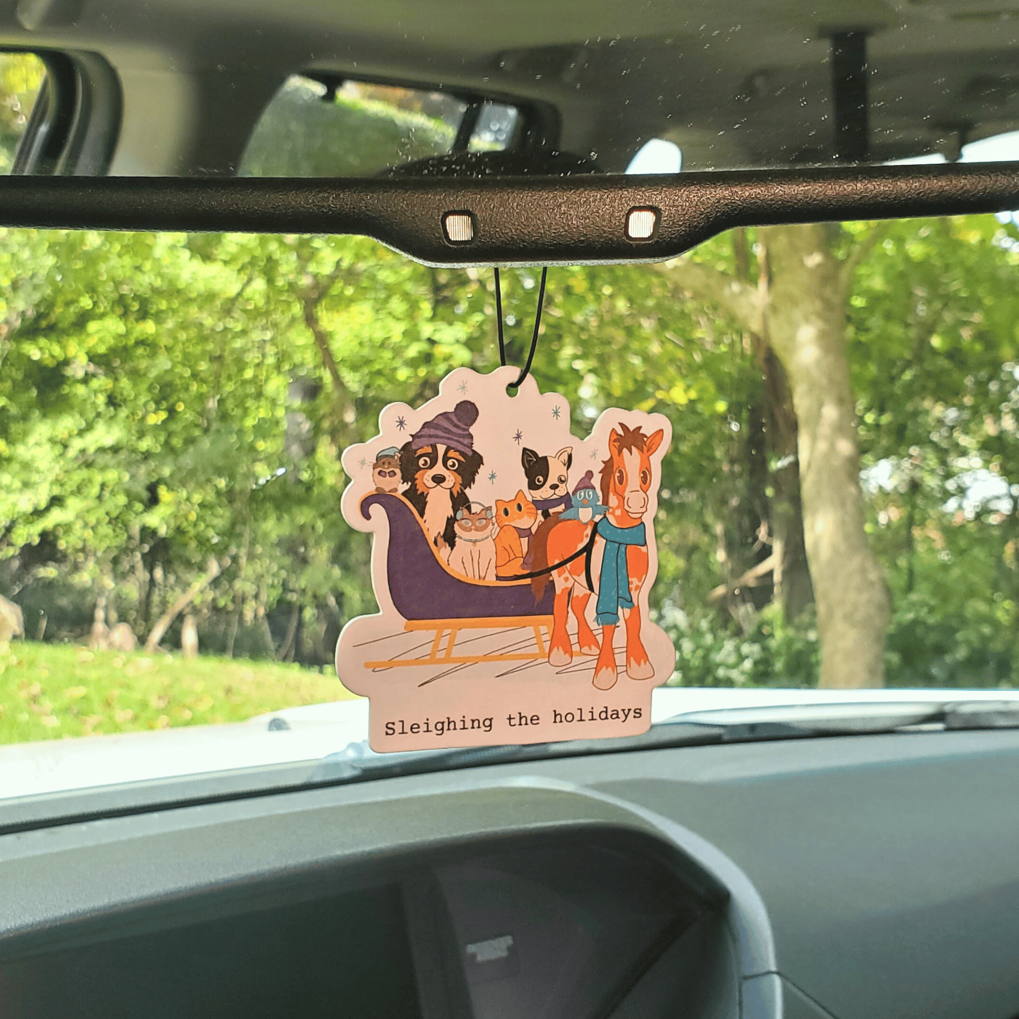 Sleighing The Holidays Car Air Freshener/Almond Cookie Scent