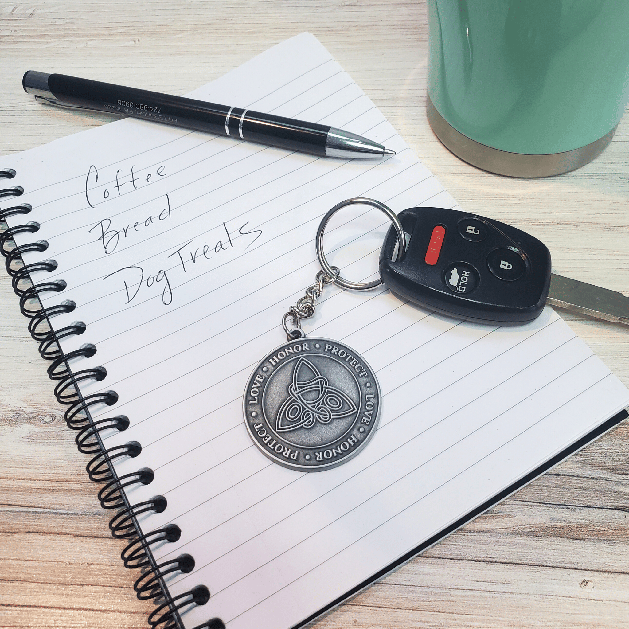 Three Promises Pawprint Keychain - Personalized Pet Loss Sympathy & Memorial Gifts