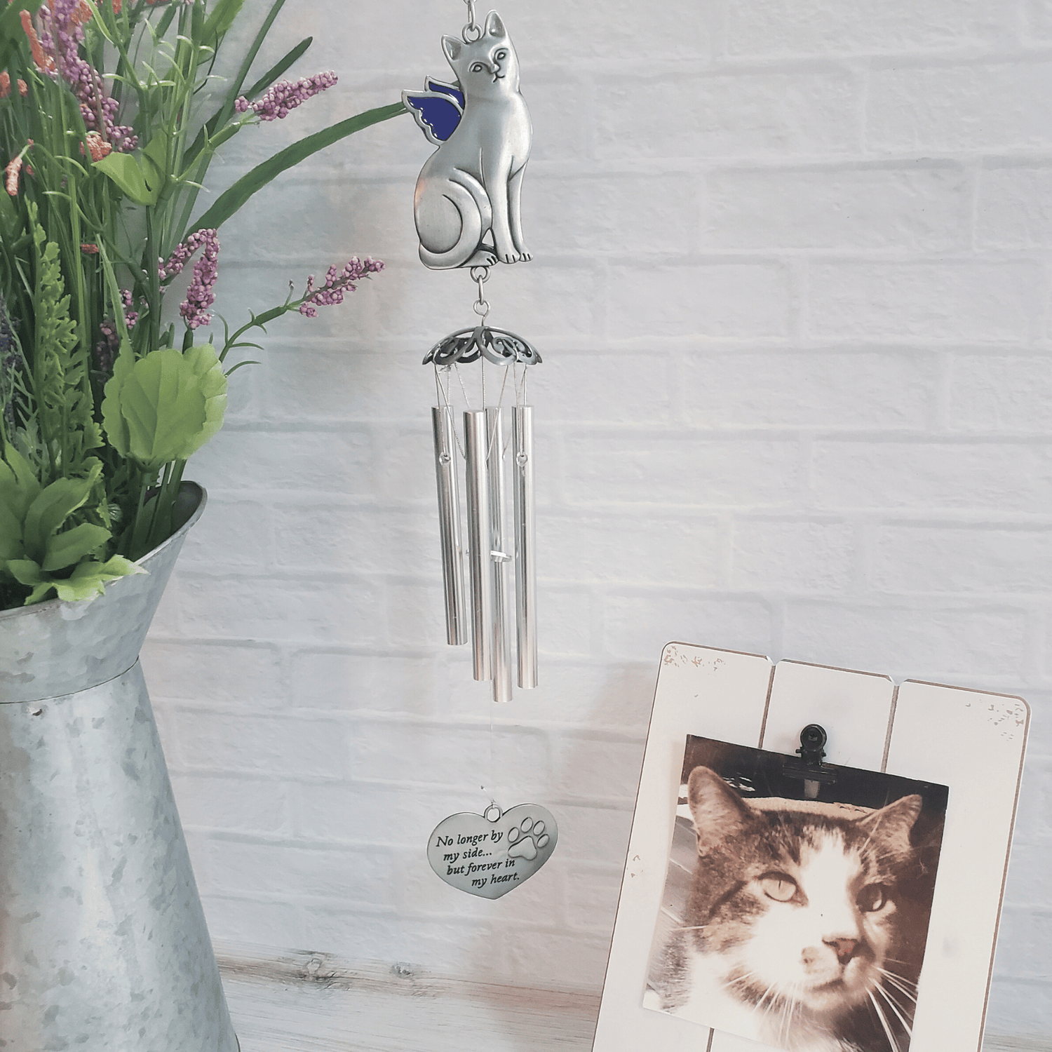 Cat Memorial Wind Chimes pet loss gift