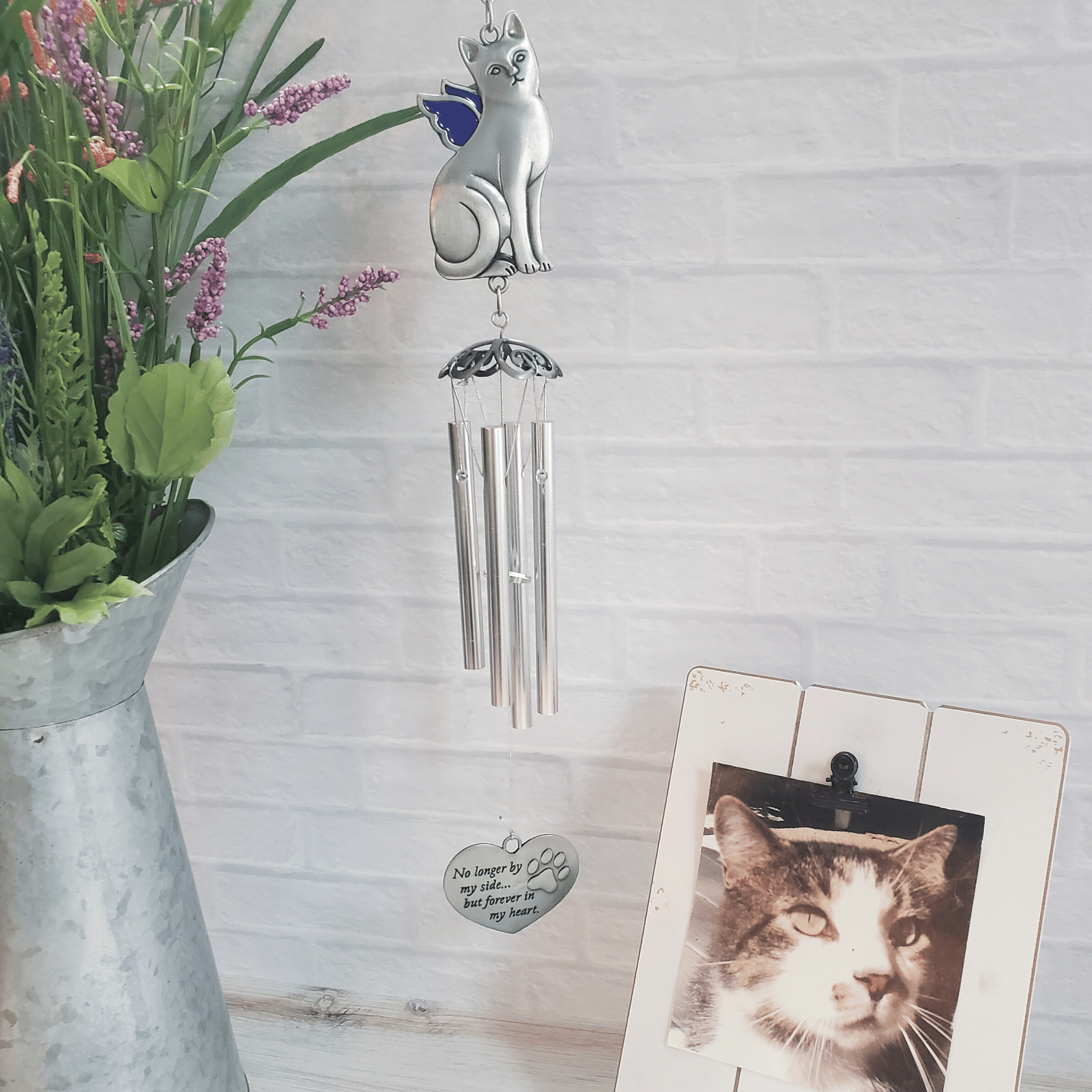 Cat Memorial Wind Chimes pet loss gift