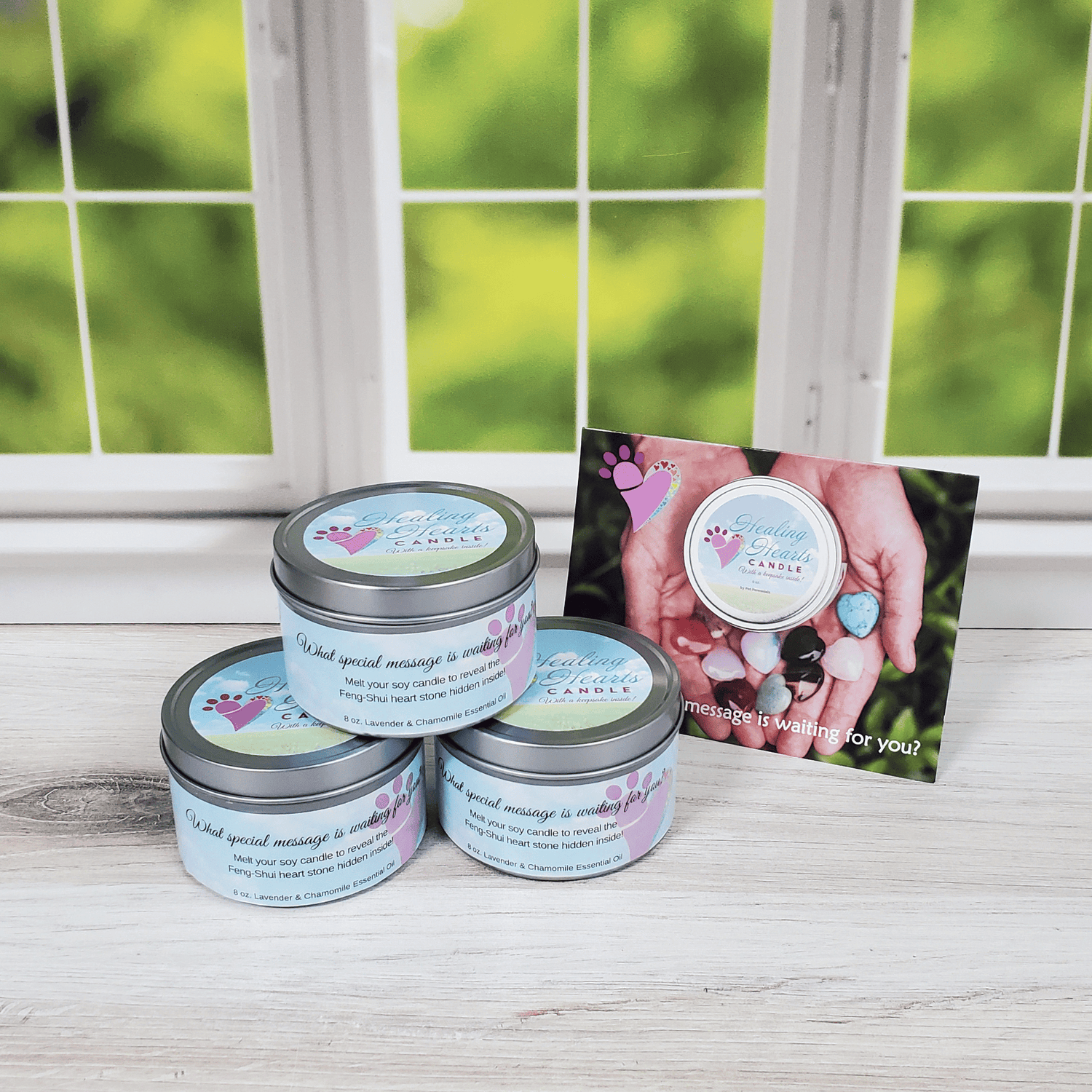 Healing Hearts Pet Memorial Candle - Pet Perennials