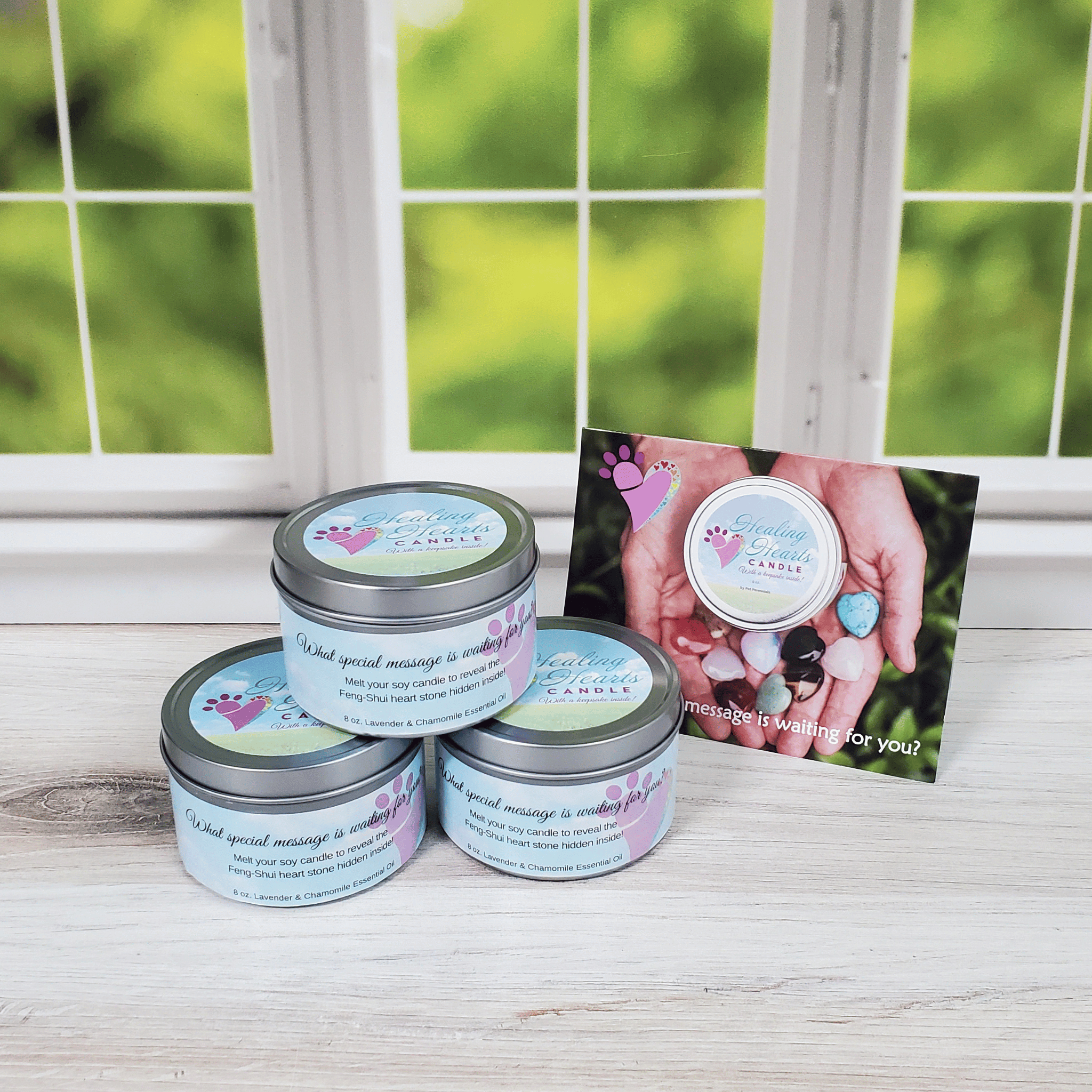 Healing Hearts Pet Memorial Candle - Pet Perennials
