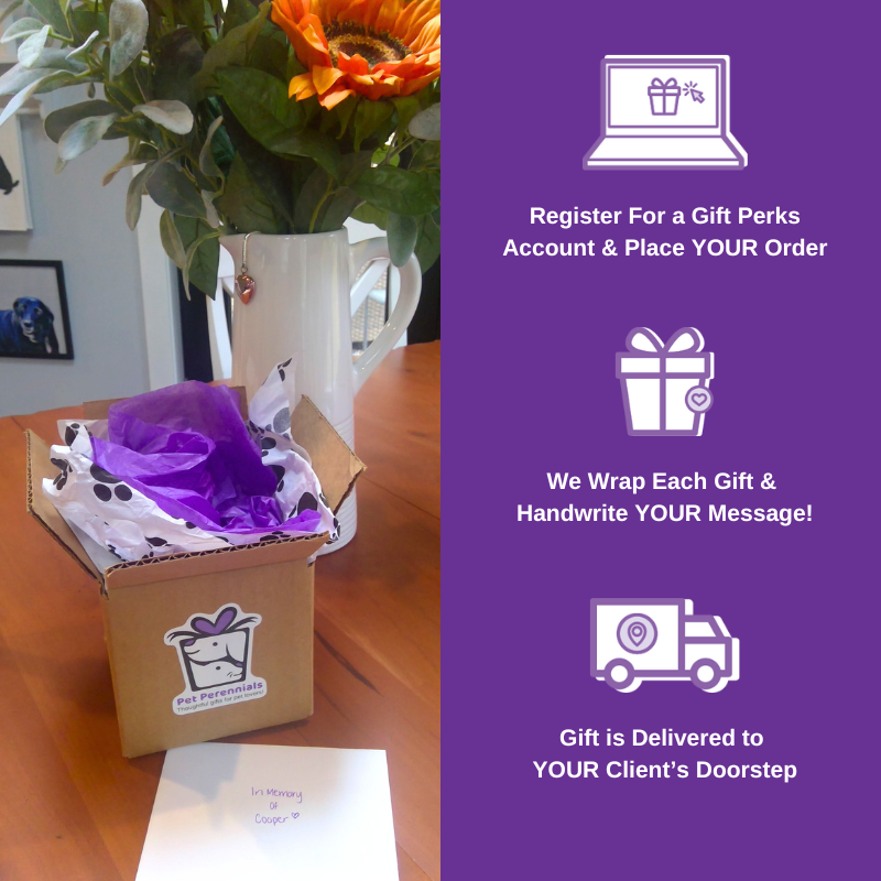 PetPerennials.com Gift Perks Service for Pet-Centric Businesses Pet Loss Sympathy Gifting