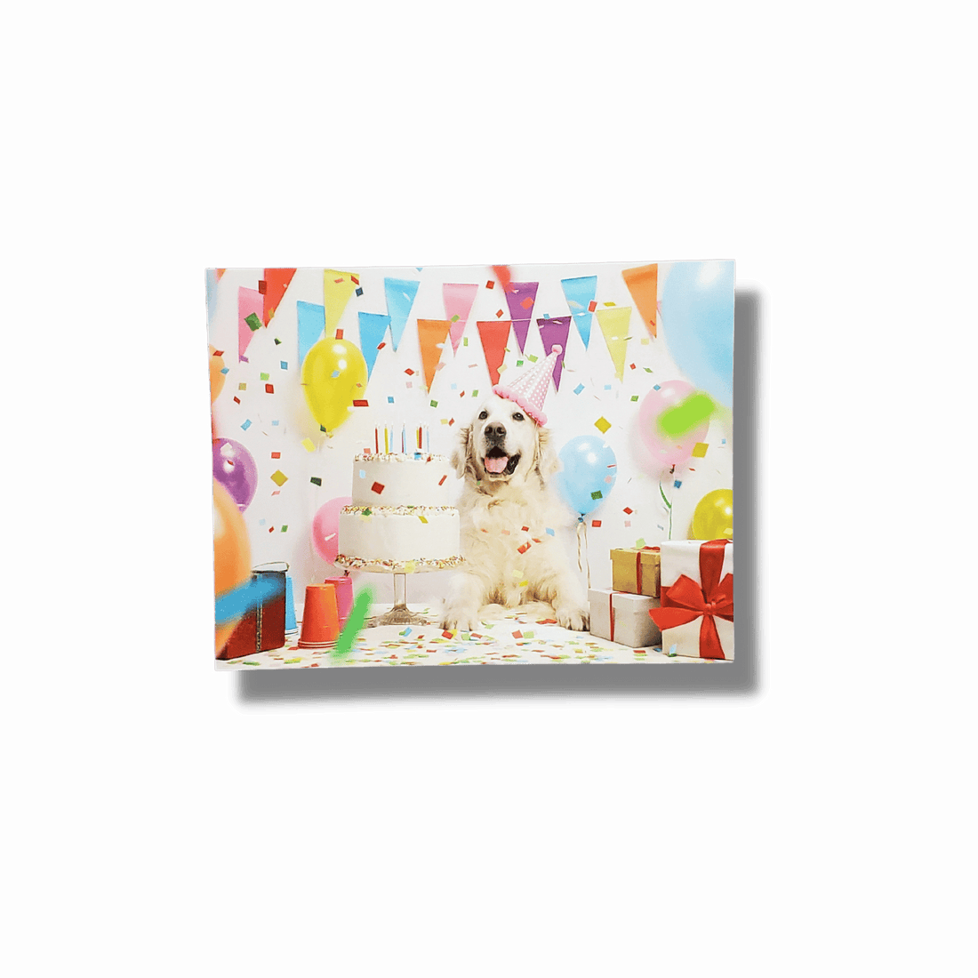 Dog Pawty Birthday Card &amp; Three Birthday Decals Combo