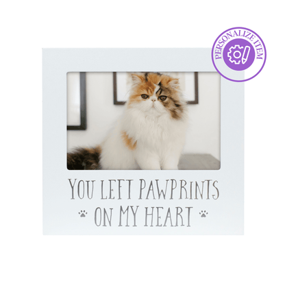 You Left Paw Prints On My Heart Memorial Frame
