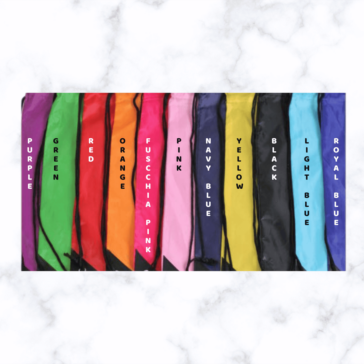 Custom Branded Drawstring Backpacks- Available Colors- Pet Perennials