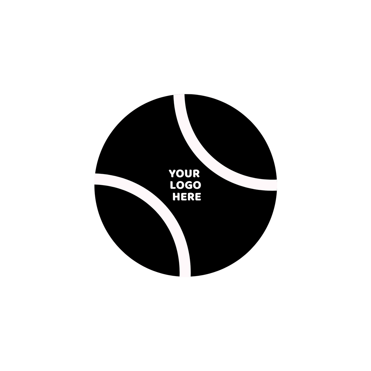 Custom Branded Squeaky Tennis Balls- Black Color Swatch- Pet Perennials