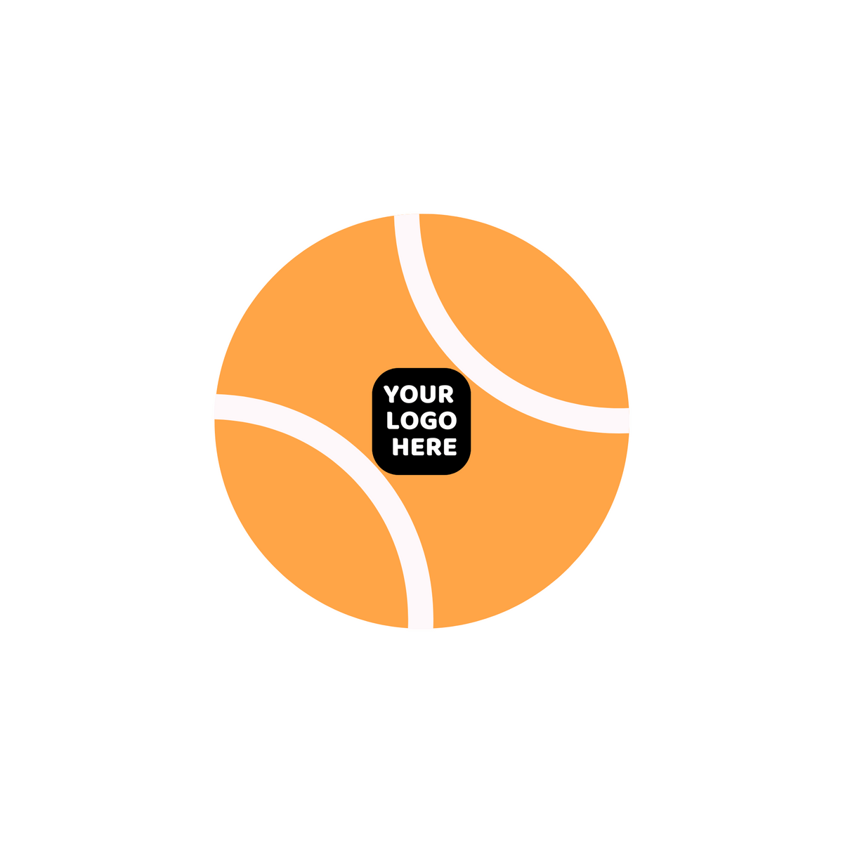Custom Branded Squeaky Tennis Balls- Bright Orange Color Swatch- Pet Perennials