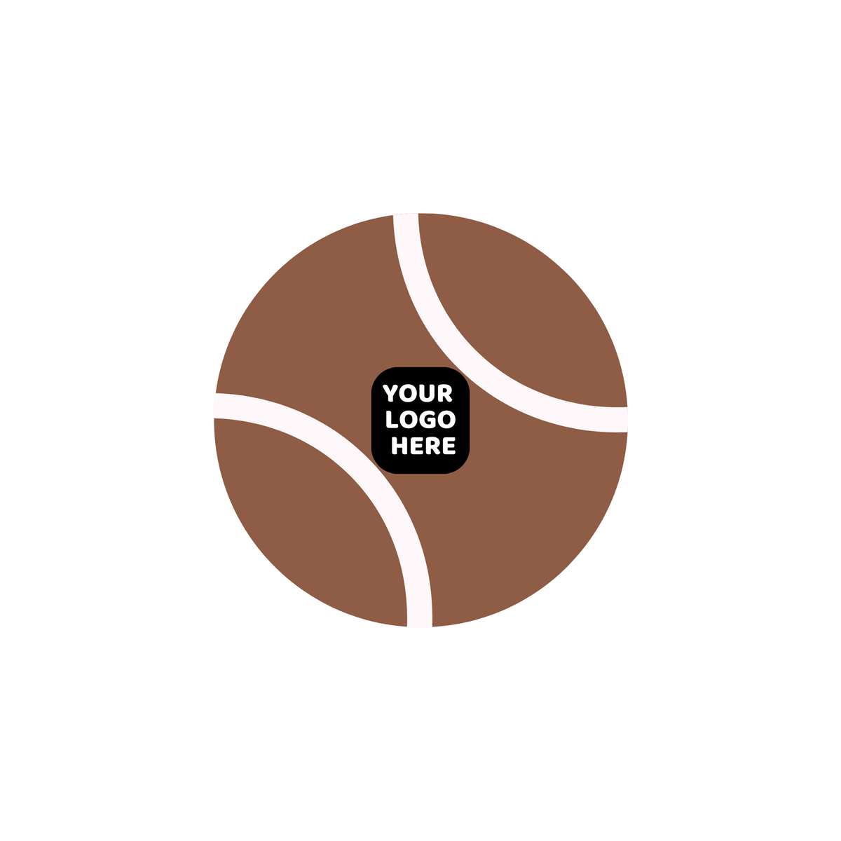Custom Branded Squeaky Tennis Balls- Brown Color Swatch- Pet Perennials