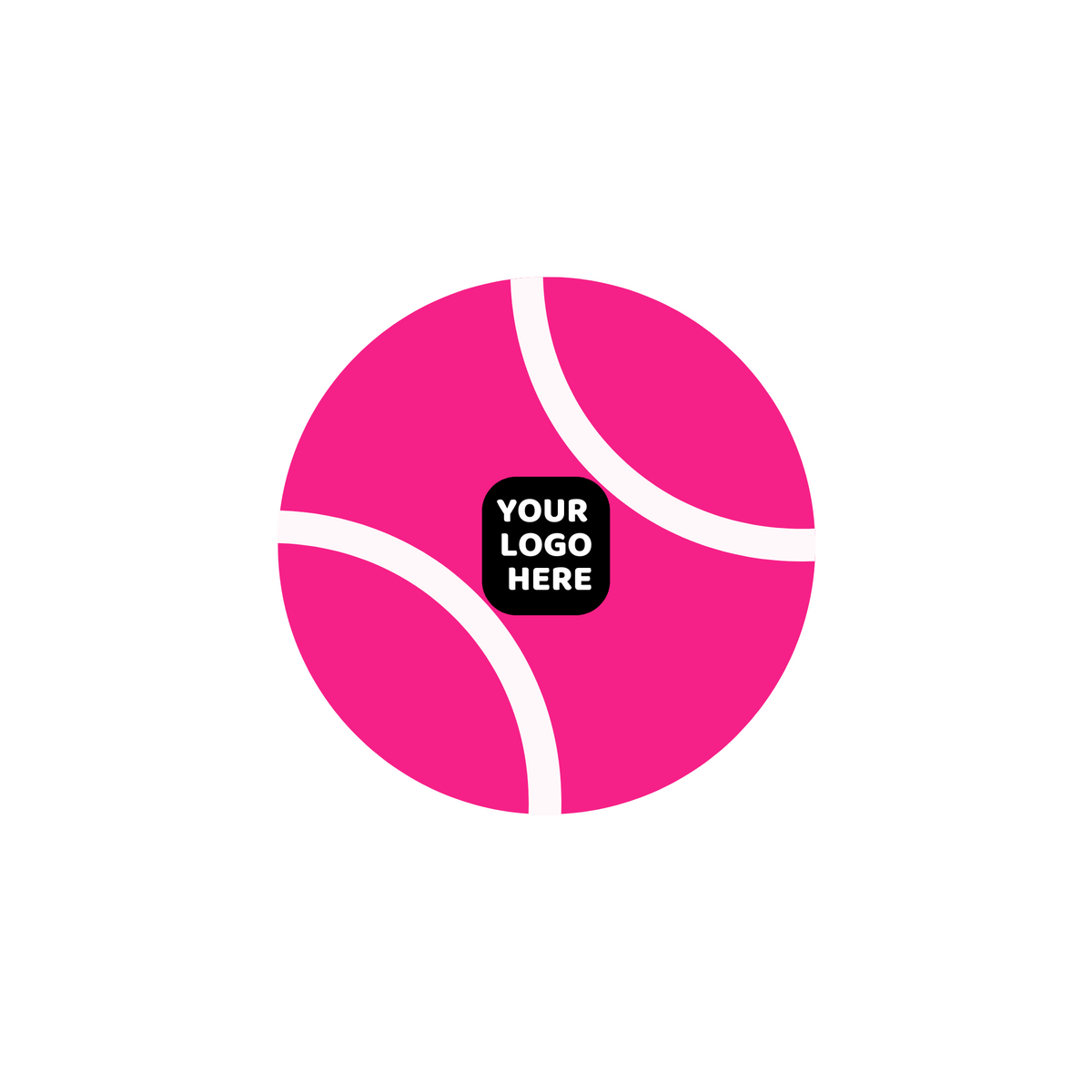 Custom Branded Squeaky Tennis Balls- Fuchsia Pink Color Swatch- Pet Perennials