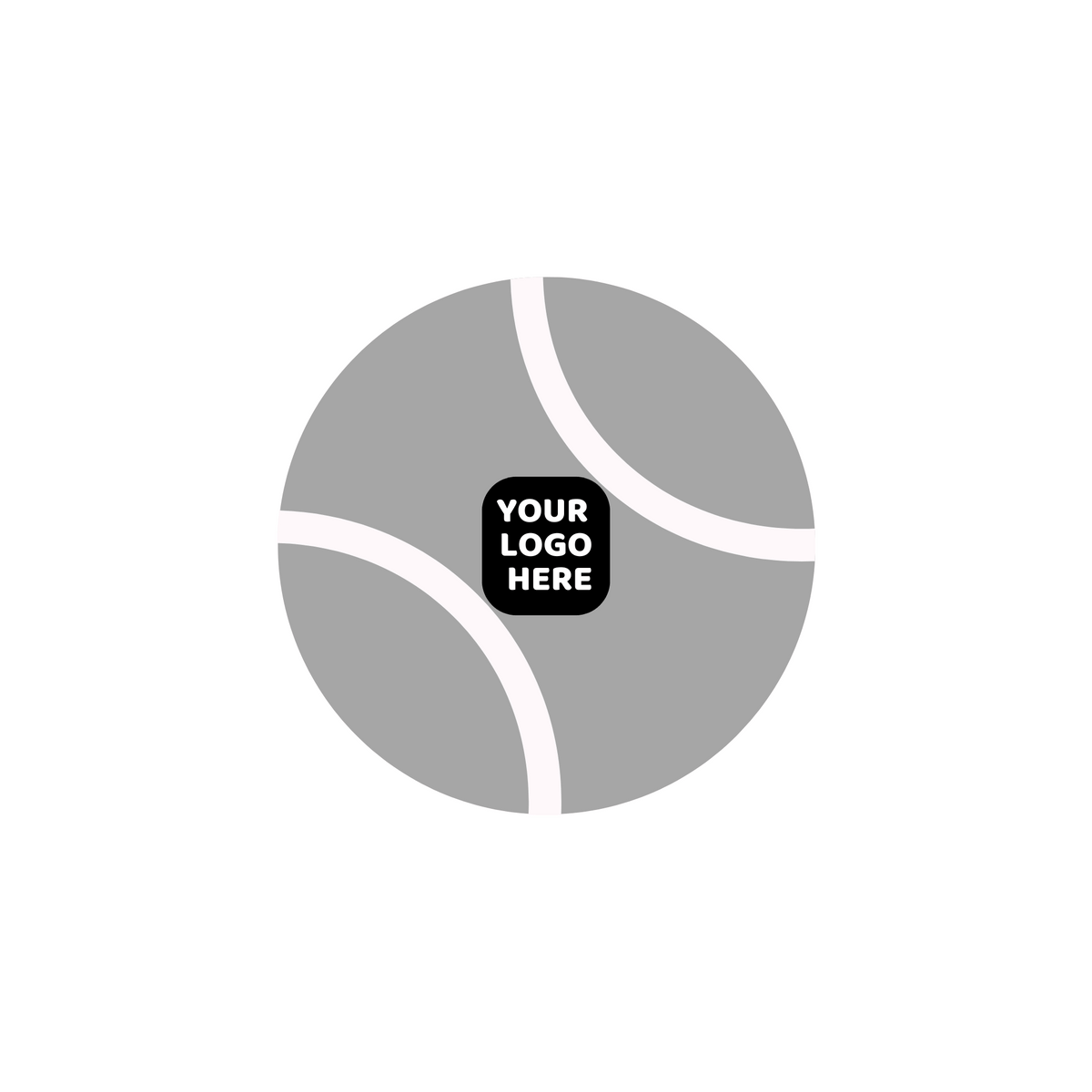 Custom Branded Squeaky Tennis Balls- Gray Color Swatch- Pet Perennials