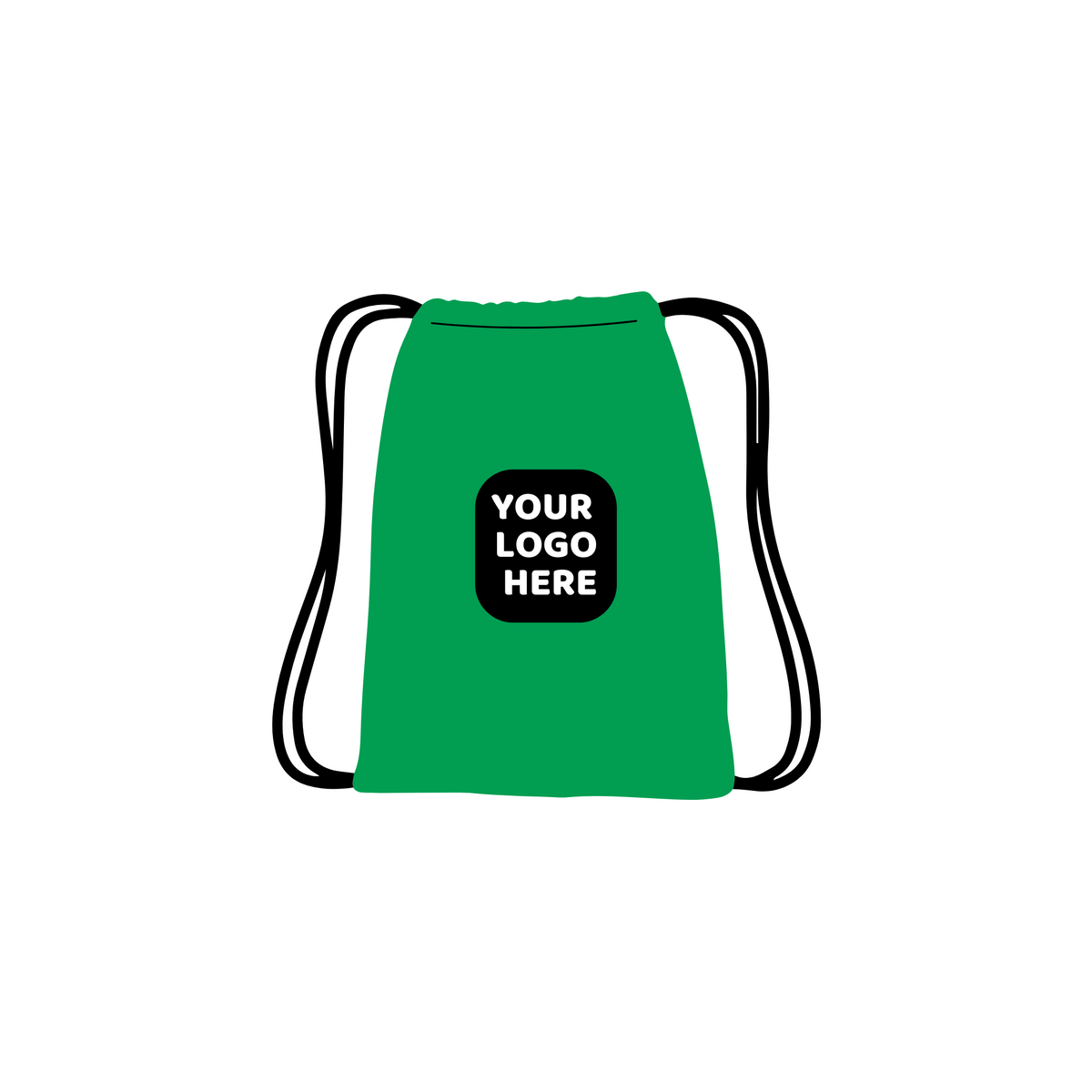 Custom Branded Drawstring Backpacks- Green Color Swatch- Pet Perennials