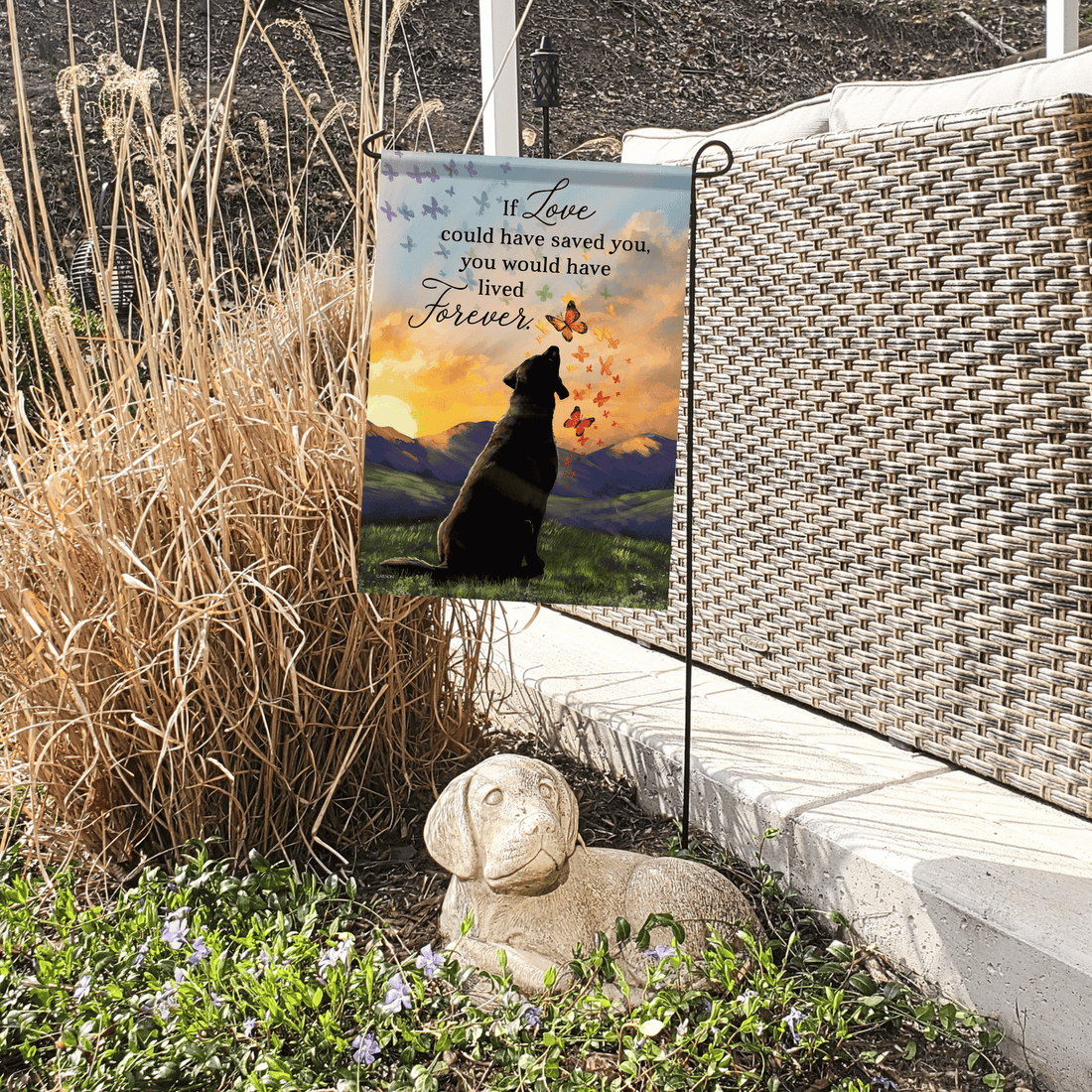 Dog Memorial Garden Flag with Wildflower Seeds- Pet Perennials