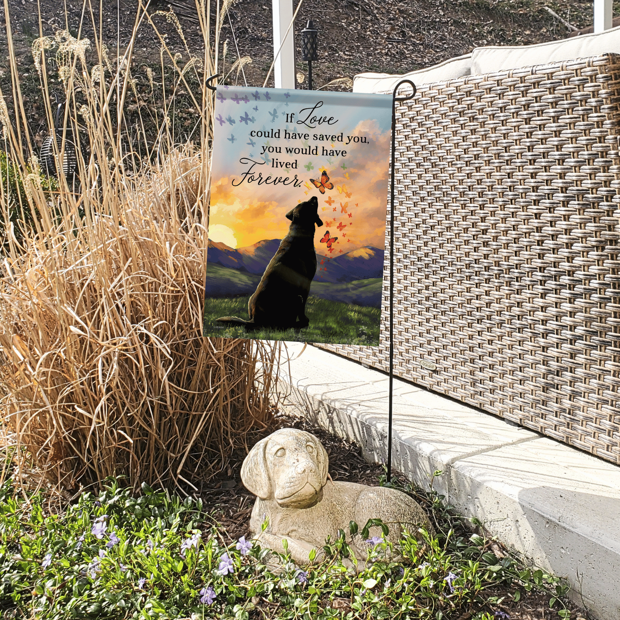 Dog Memorial Garden Flag with Wildflower Seeds- Pet Perennials
