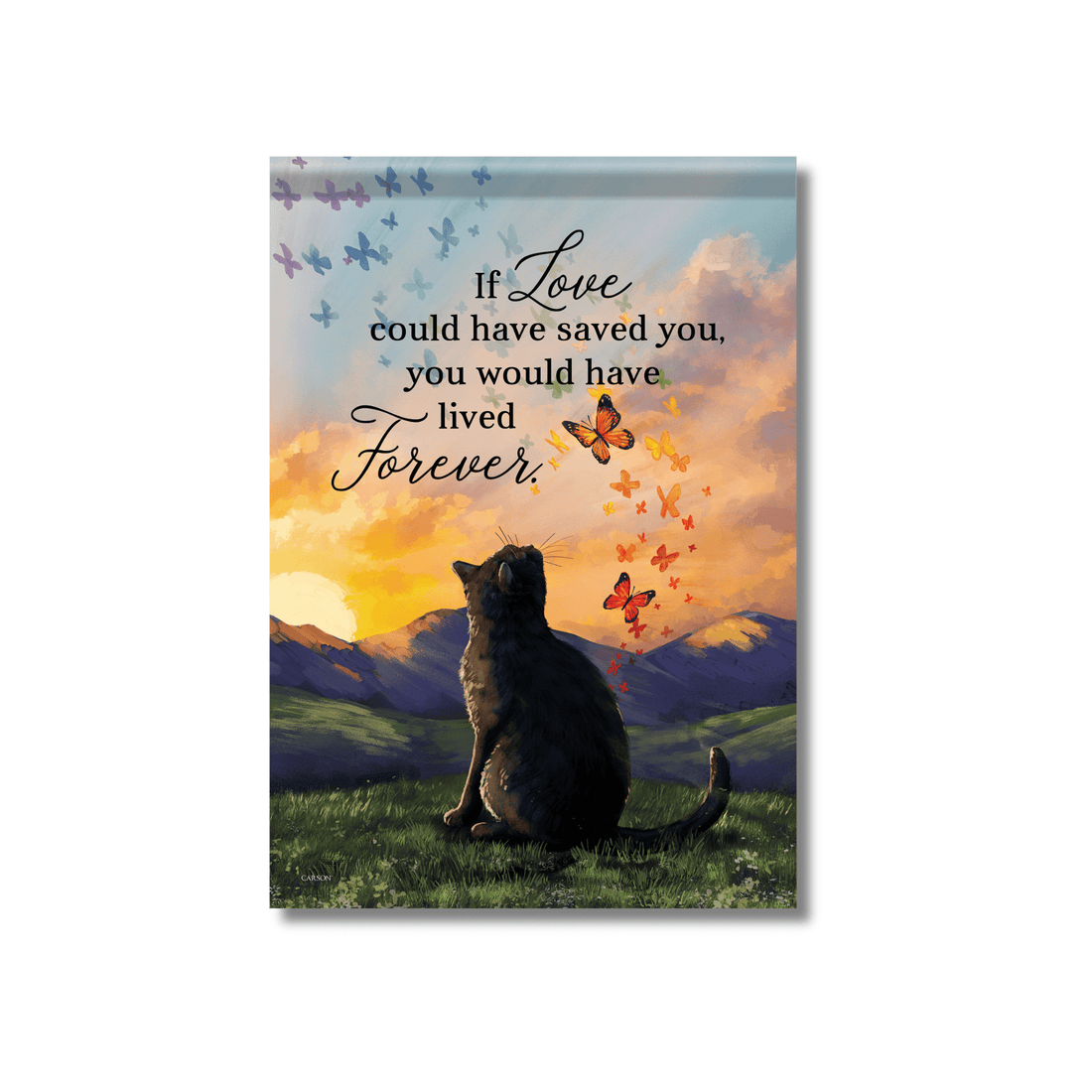 Cat Memorial Garden Flag with Wildflower Seeds- Pet Perennials