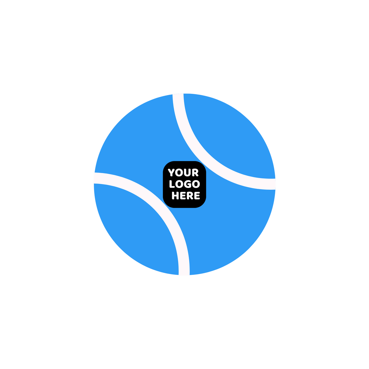 Custom Branded Squeaky Tennis Balls- Light Blue Color Swatch- Pet Perennials