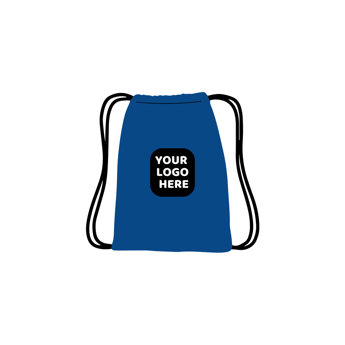 Custom Branded Drawstring Backpacks- Navy Blue Color Swatch- Pet Perennials