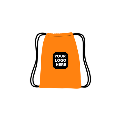 Custom Branded Drawstring Backpacks- Orange Color Swatch- Pet Perennials