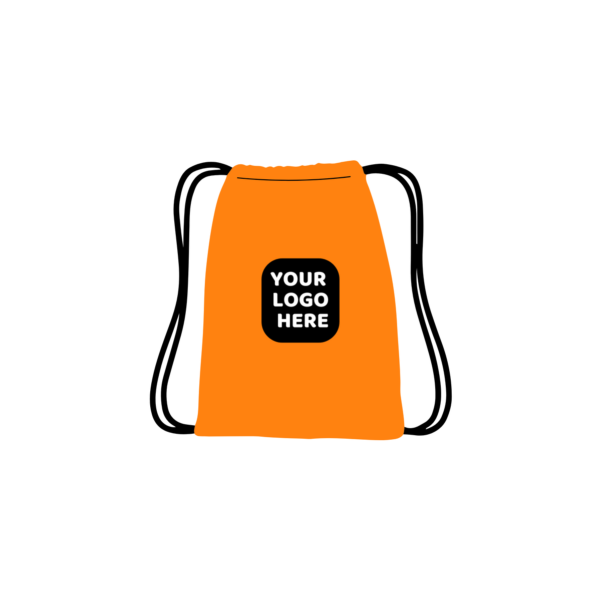 Custom Branded Drawstring Backpacks- Orange Color Swatch- Pet Perennials