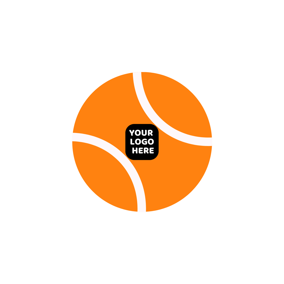 Custom Branded Squeaky Tennis Balls- Orange Color Swatch- Pet Perennials