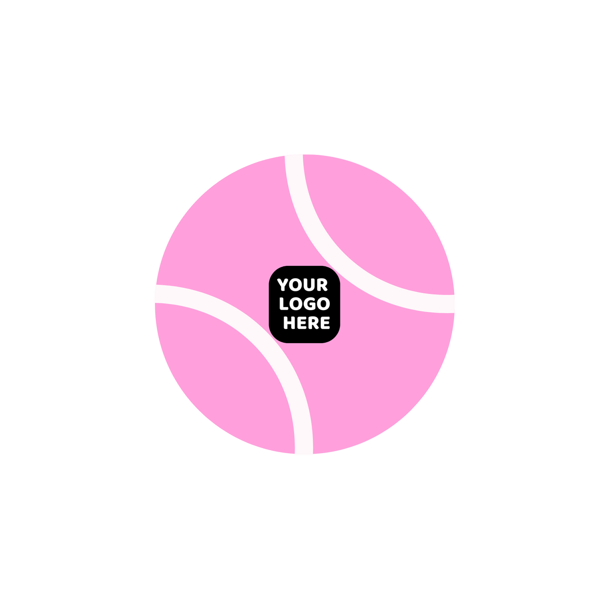 Custom Branded Squeaky Tennis Balls- Pink Color Swatch- Pet Perennials