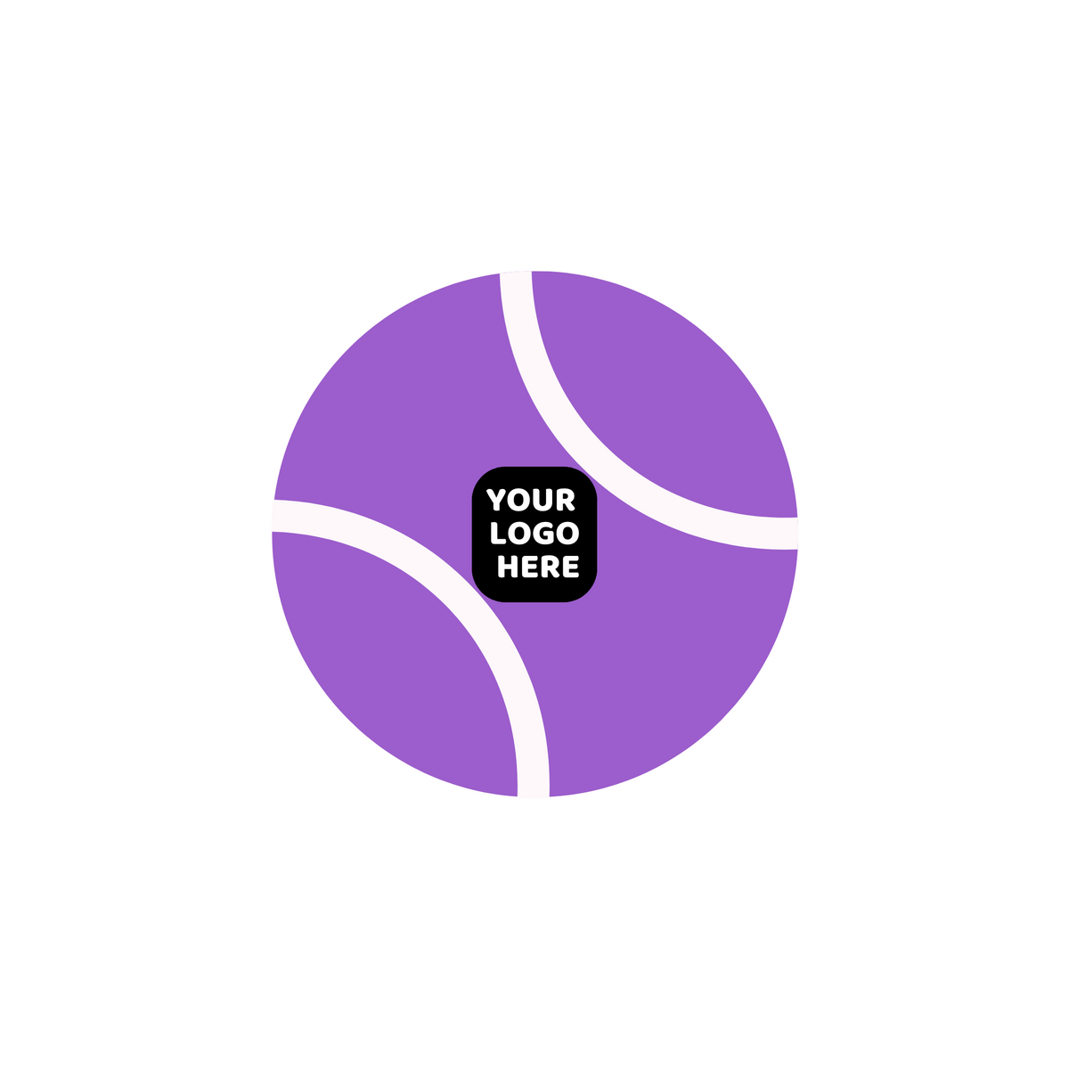 Custom Branded Squeaky Tennis Balls- Purple Color Swatch- Pet Perennials