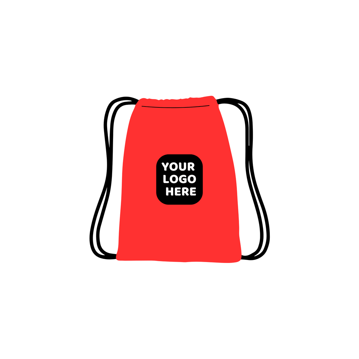 Custom Branded Drawstring Backpacks- Red Color Swatch- Pet Perennials